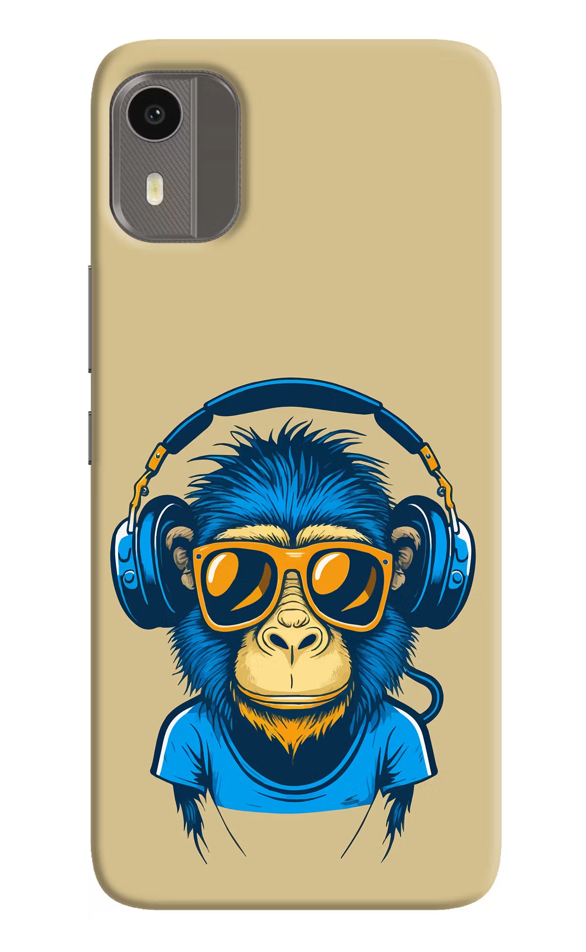 Monkey Headphone Nokia C12/C12 Pro Back Cover - Monkey Headphone Nokia C12/C12 Pro Hard Case Back Cover by Casekaro Monkey Headphone Nokia C12/C12 Pro Hard Case Back Cover by Casekaro
