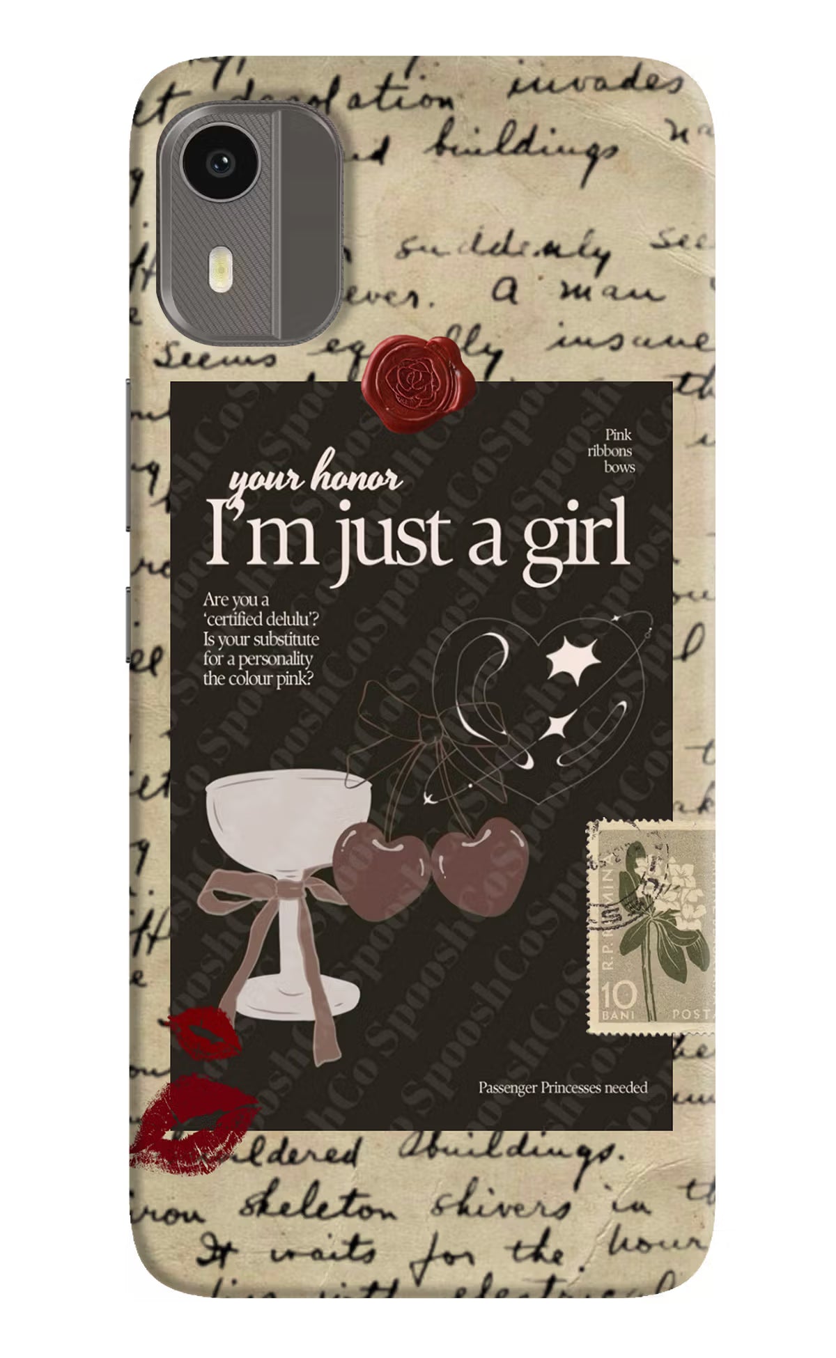 I am just a girl Nokia C12/C12 Pro Back Cover - I am just a girl Nokia C12/C12 Pro Hard Case Back Cover by Casekaro I am just a girl Nokia C12/C12 Pro Hard Case Back Cover by Casekaro