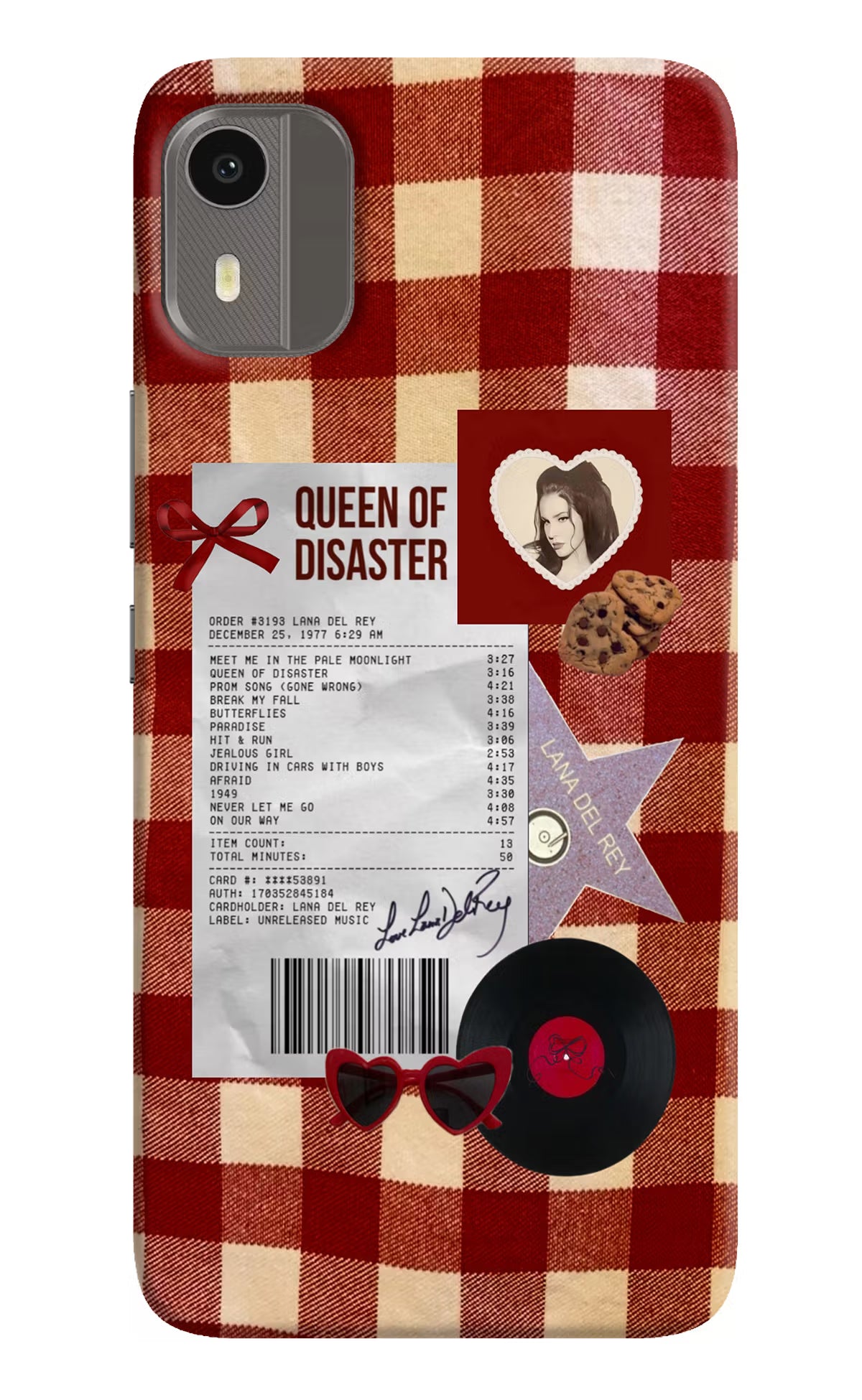 Queen of Disaster Nokia C12/C12 Pro Back Cover - Queen of Disaster Nokia C12/C12 Pro Hard Case Back Cover by Casekaro Queen of Disaster Nokia C12/C12 Pro Hard Case Back Cover by Casekaro