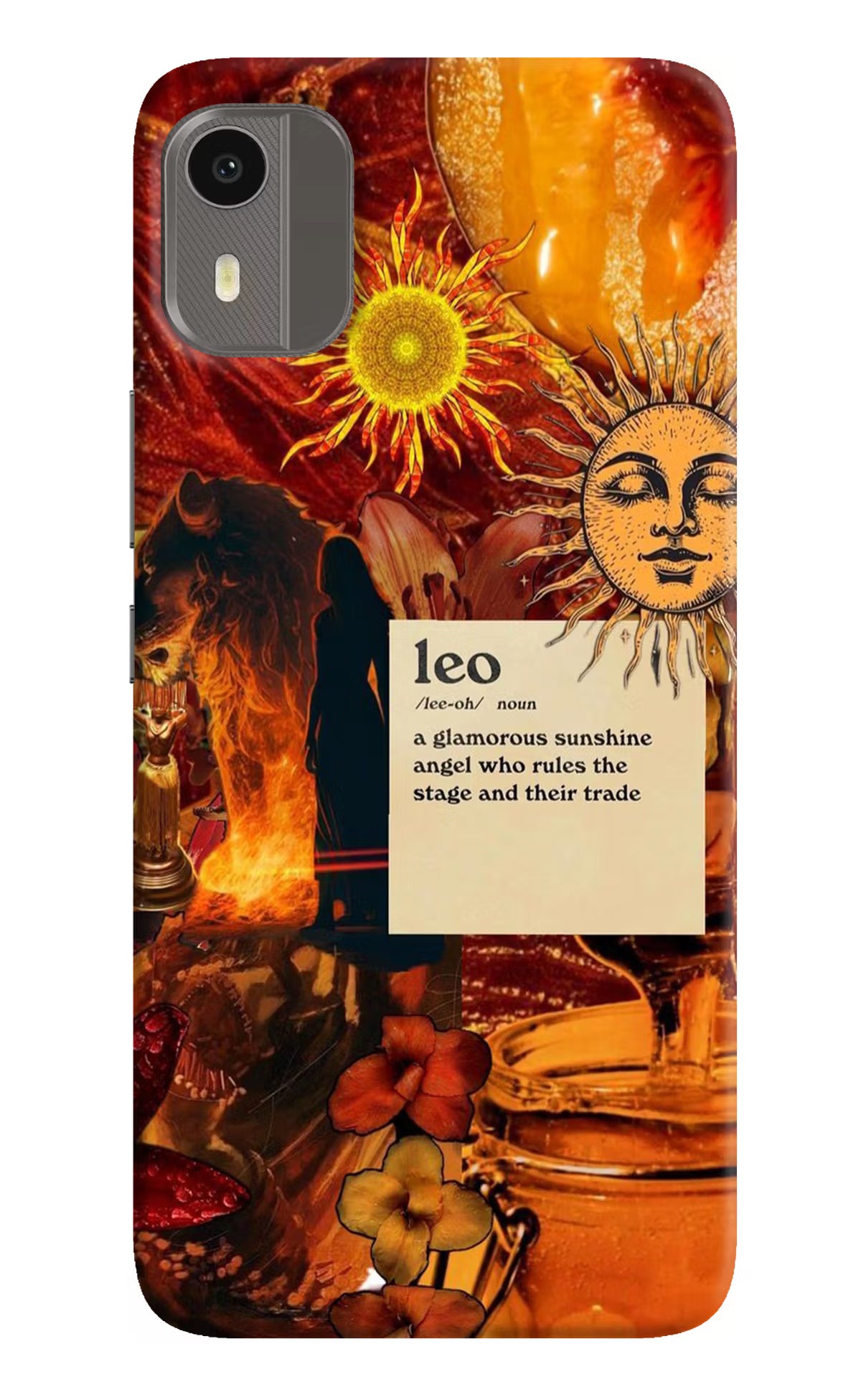 Leo Zodiac Nokia C12/C12 Pro Back Cover - Leo Zodiac Nokia C12/C12 Pro Hard Case Back Cover by Casekaro Leo Zodiac Nokia C12/C12 Pro Hard Case Back Cover by Casekaro
