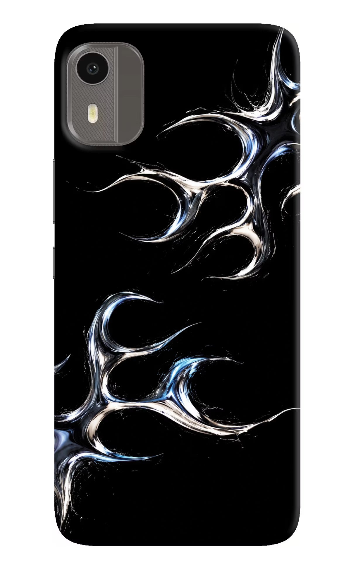 Chrome Tribal Nokia C12/C12 Pro Back Cover - Chrome Tribal Nokia C12/C12 Pro Hard Case Back Cover by Casekaro Chrome Tribal Nokia C12/C12 Pro Hard Case Back Cover by Casekaro