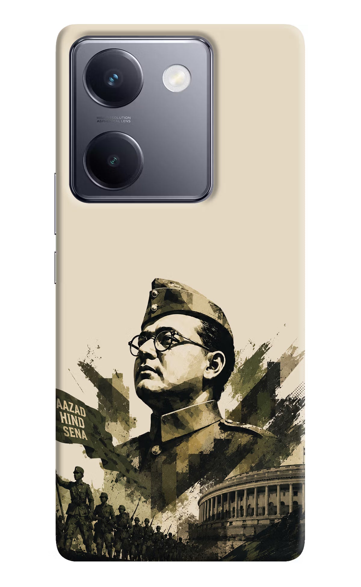 Netaji Rising Vivo Y200 Pro Back Cover - Netaji Rising Vivo Y200 Pro Back Cover Netaji Rising Vivo Y200 Pro Back Cover