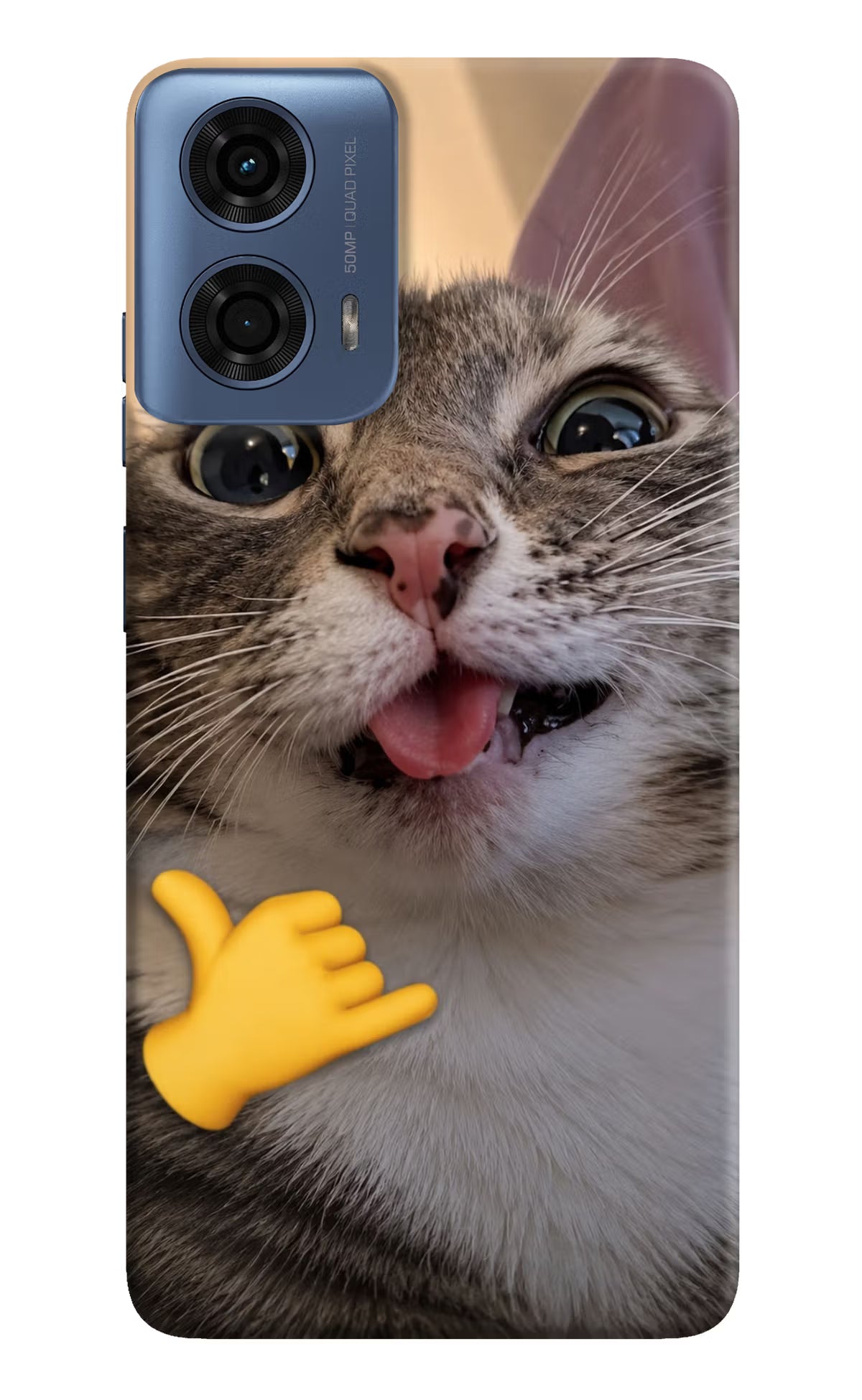 Silly Cat Call Moto G24 Power Back Cover - Silly Cat Call Moto G24 Power Back Cover Silly Cat Call Moto G24 Power Back Cover