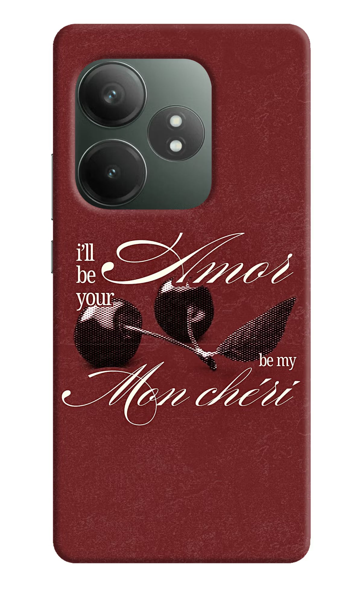 Velvet Cherry Realme GT 6T 5G Back Cover - Velvet Cherry Realme GT 6T 5G Back Cover Velvet Cherry Realme GT 6T 5G Back Cover