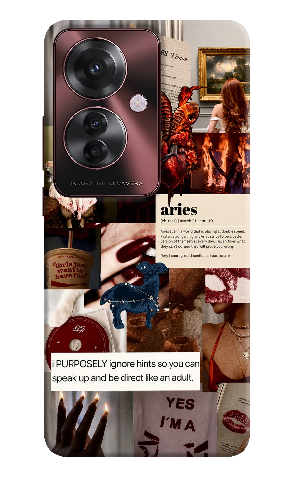 Zodiac Aries Oppo F25 Pro 5G Back Cover - Zodiac Aries Oppo F25 Pro 5G Back Cover Zodiac Aries Oppo F25 Pro 5G Back Cover