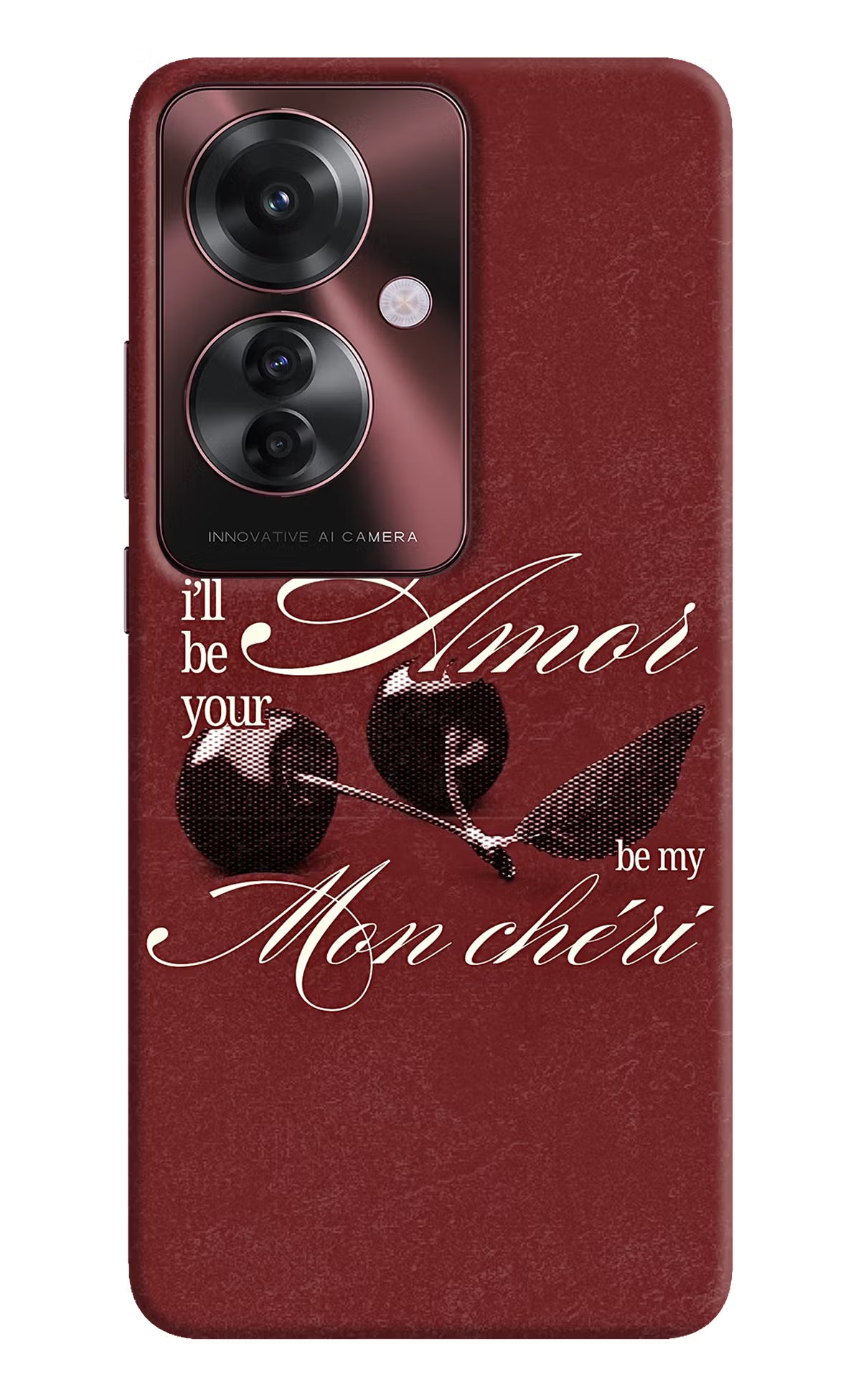 Velvet Cherry Oppo F25 Pro 5G Back Cover - Velvet Cherry Oppo F25 Pro 5G Back Cover Velvet Cherry Oppo F25 Pro 5G Back Cover