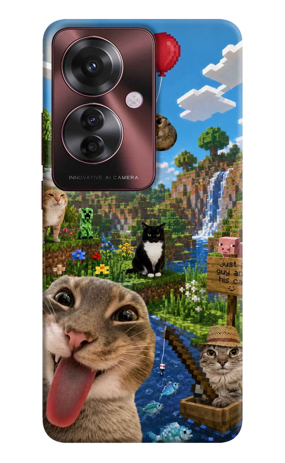 Minecraft Cat Chaos Oppo F25 Pro 5G Back Cover - Minecraft Cat Chaos Oppo F25 Pro 5G Back Cover Minecraft Cat Chaos Oppo F25 Pro 5G Back Cover
