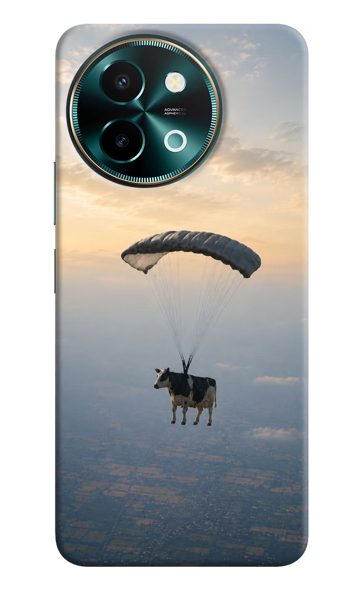 Skydiving Cow Vivo Y58 5G Back Cover - Skydiving Cow Vivo Y58 5G Back Cover Skydiving Cow Vivo Y58 5G Back Cover