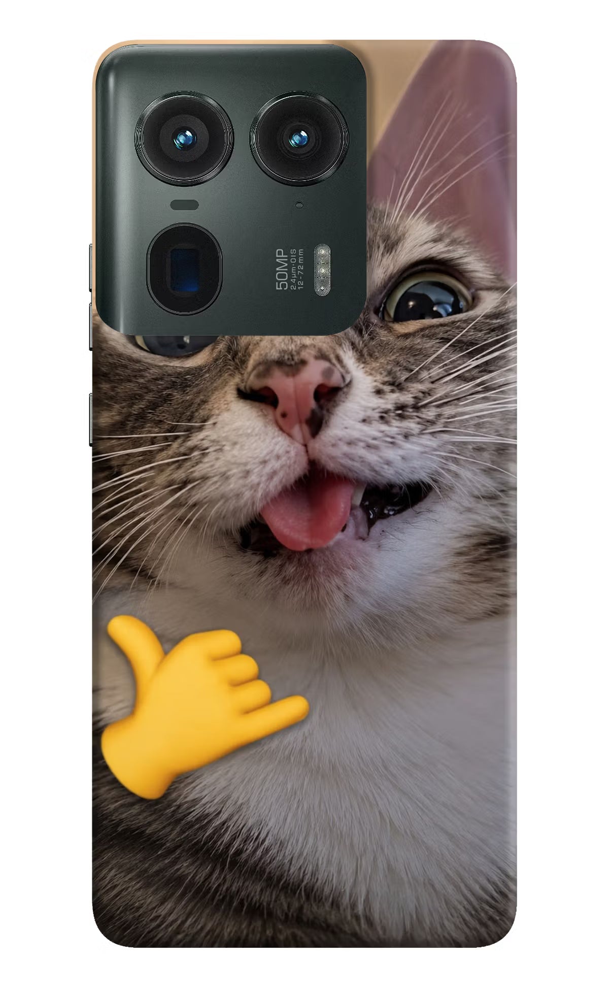 Silly Cat Call Moto Edge 50 Ultra 5G Back Cover - Silly Cat Call Moto Edge 50 Ultra 5G Back Cover Silly Cat Call Moto Edge 50 Ultra 5G Back Cover