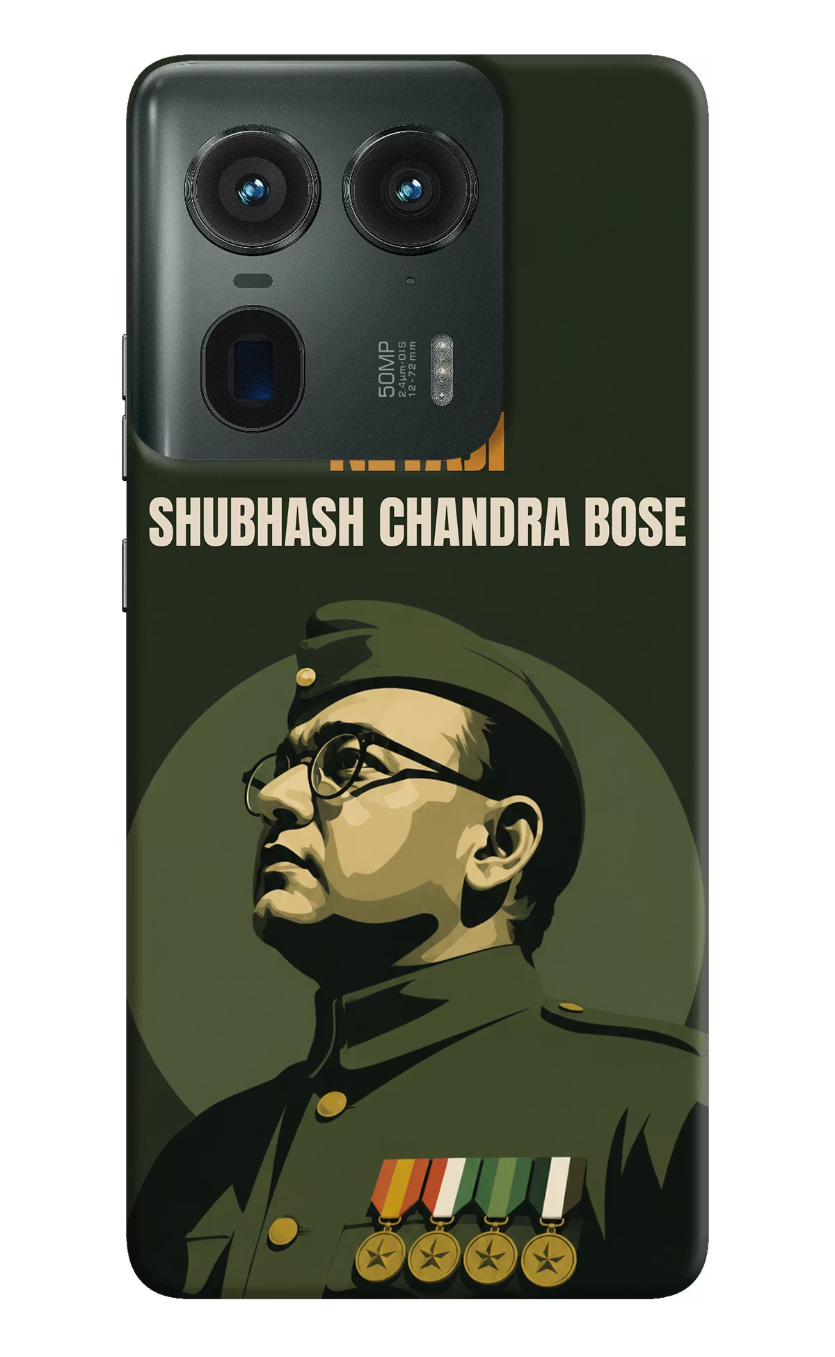 Netaji Legacy Moto Edge 50 Ultra 5G Back Cover - Netaji Legacy Moto Edge 50 Ultra 5G Back Cover Netaji Legacy Moto Edge 50 Ultra 5G Back Cover