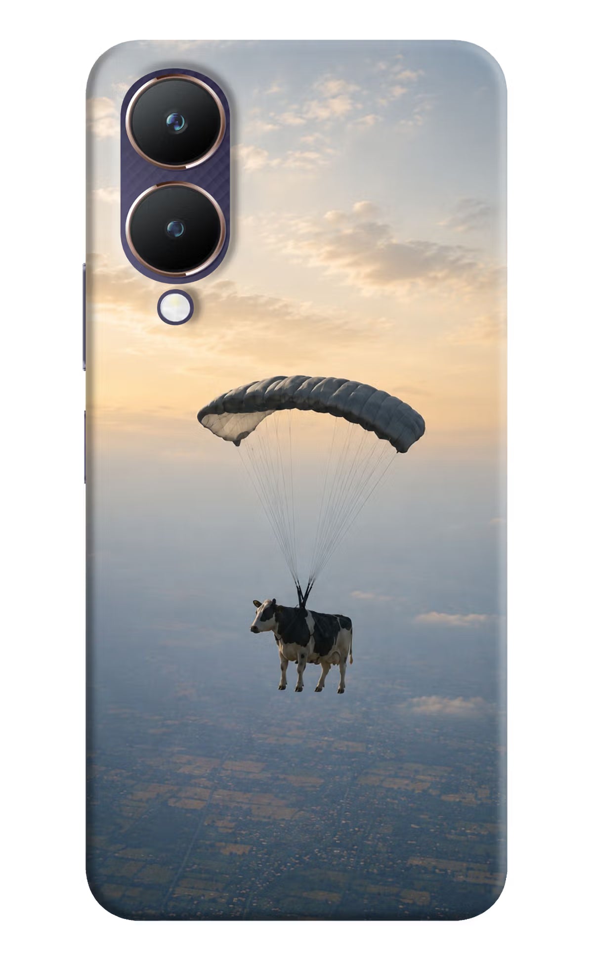 Skydiving Cow Vivo Y28 5G Back Cover - Skydiving Cow Vivo Y28 5G Back Cover Skydiving Cow Vivo Y28 5G Back Cover
