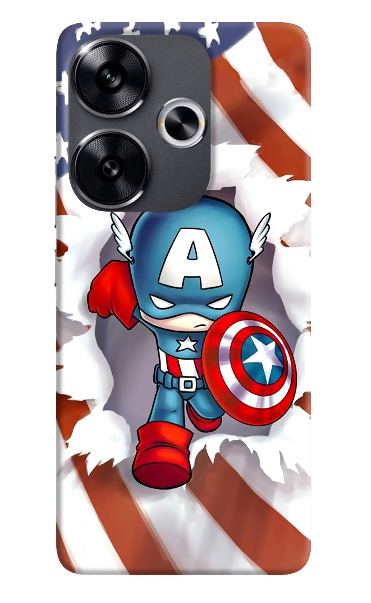 Captain America Poco F6 5G Back Cover - Captain America Poco F6 5G Back Cover Captain America Poco F6 5G Back Cover