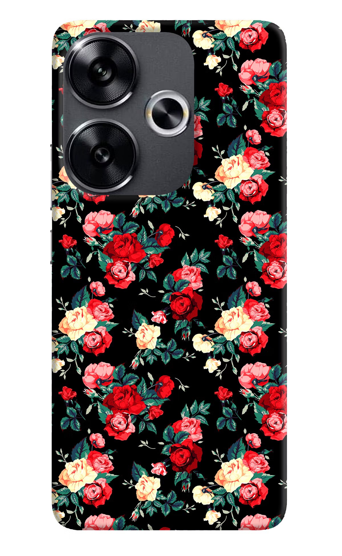 Rose Pattern Poco F6 5G Back Cover - Rose Pattern Poco F6 5G Back Cover Rose Pattern Poco F6 5G Back Cover
