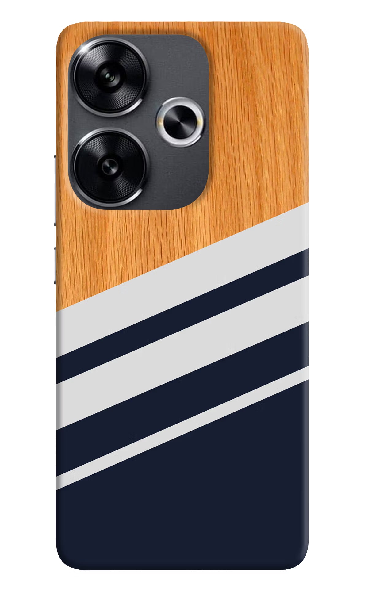Blue and white wooden Poco F6 5G Back Cover - Blue and white wooden Poco F6 5G Back Cover Blue and white wooden Poco F6 5G Back Cover