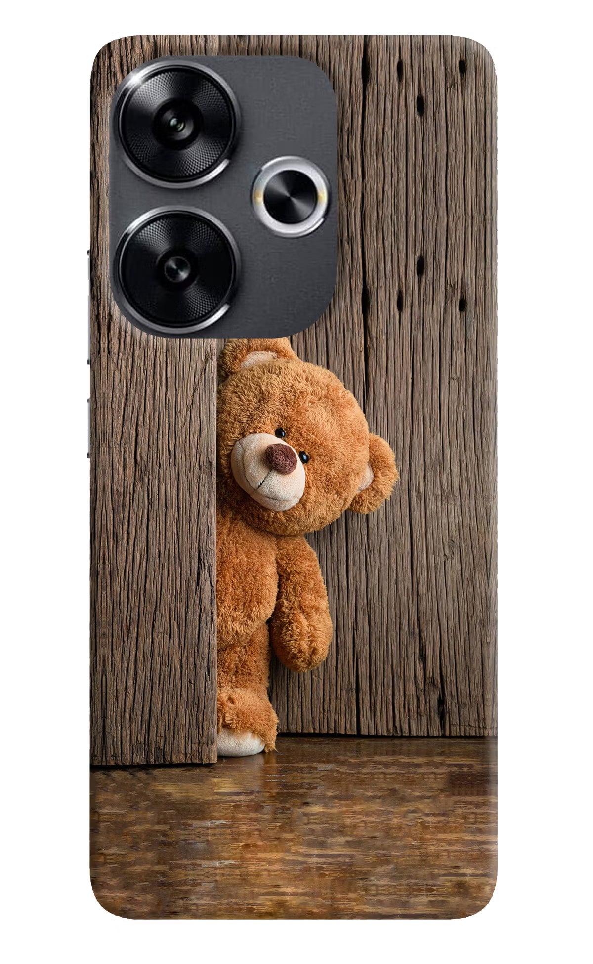 Teddy Wooden Poco F6 5G Back Cover - Teddy Wooden Poco F6 5G Back Cover Teddy Wooden Poco F6 5G Back Cover