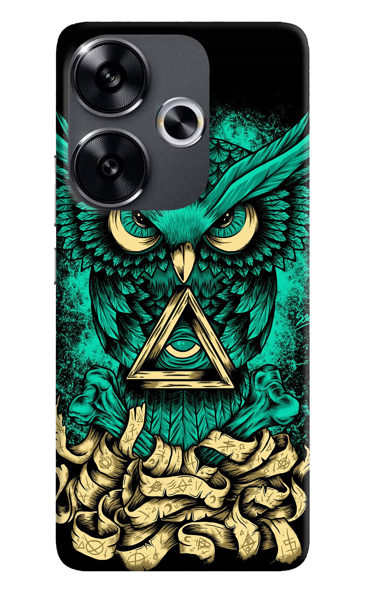 Green Owl Poco F6 5G Back Cover - Green Owl Poco F6 5G Back Cover Green Owl Poco F6 5G Back Cover