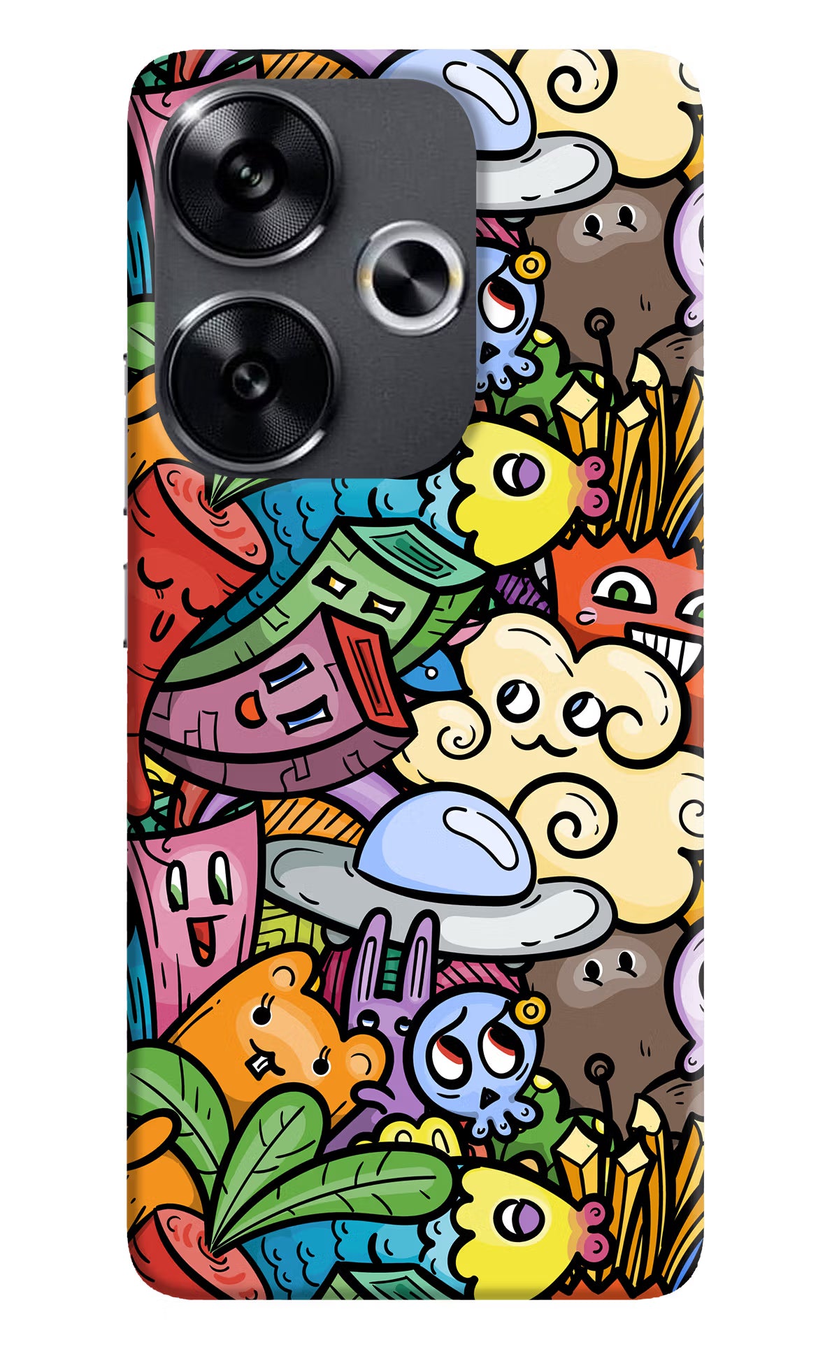 Veggie Doodle Poco F6 5G Back Cover - Veggie Doodle Poco F6 5G Back Cover Veggie Doodle Poco F6 5G Back Cover