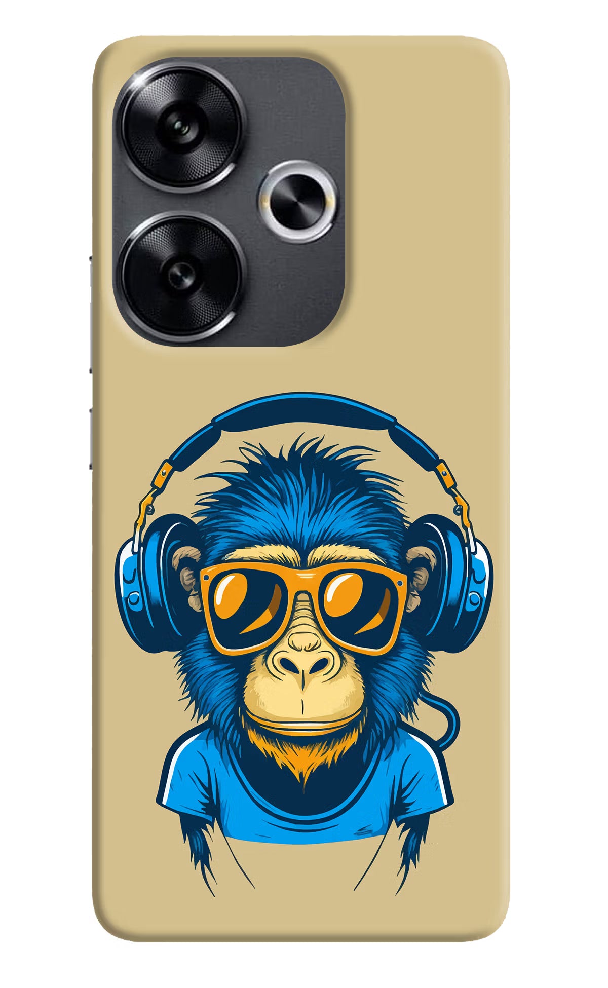 Monkey Headphone Poco F6 5G Back Cover - Monkey Headphone Poco F6 5G Back Cover Monkey Headphone Poco F6 5G Back Cover