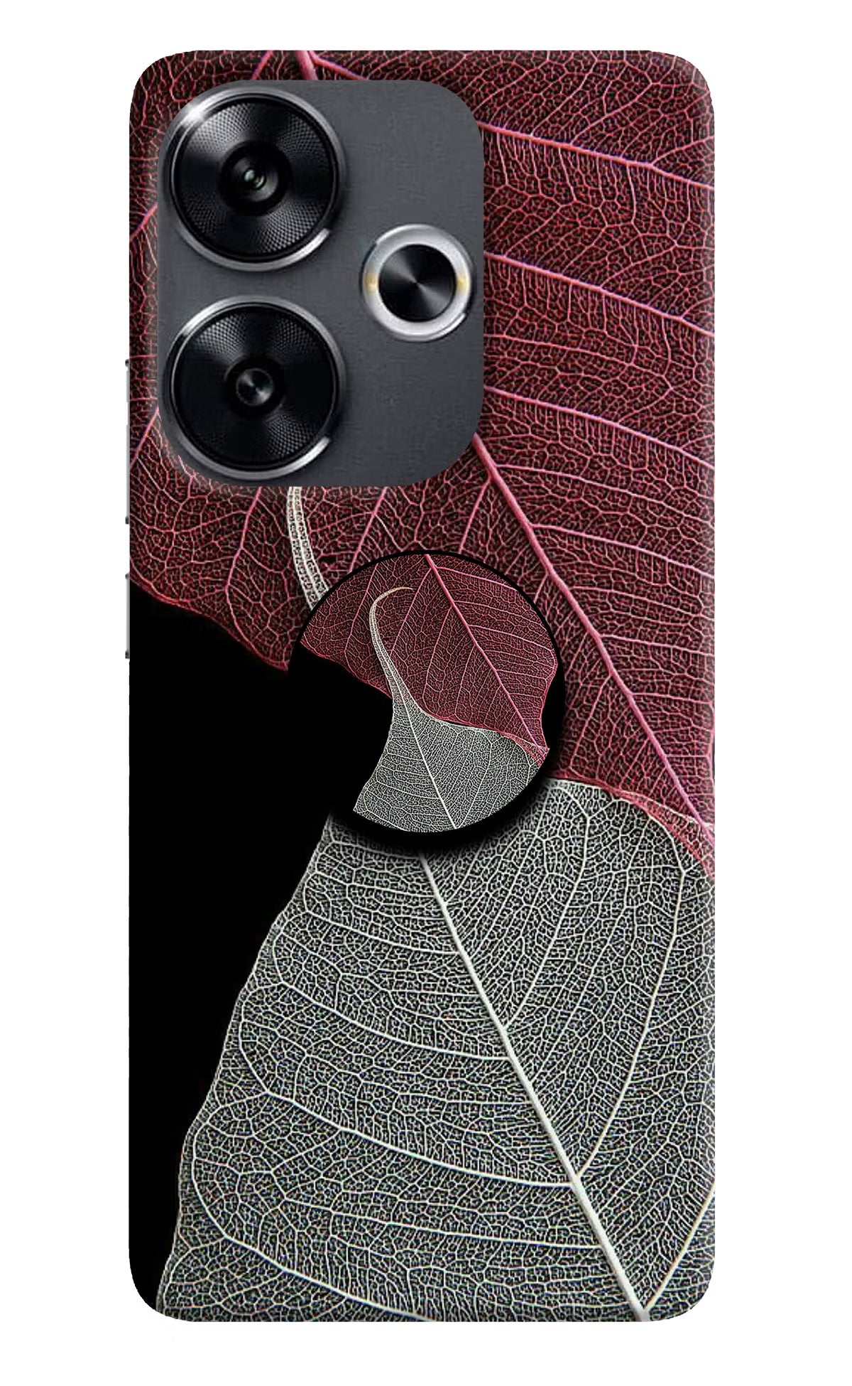 Leaf Pattern Poco F6 5G Pop Case - Leaf Pattern Poco F6 5G Pop Case Leaf Pattern Poco F6 5G Pop Case