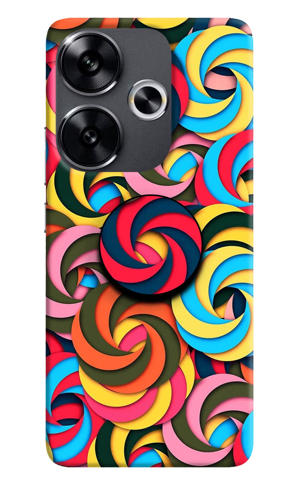 Spiral Pattern Poco F6 5G Pop Case - Spiral Pattern Poco F6 5G Pop Case Spiral Pattern Poco F6 5G Pop Case