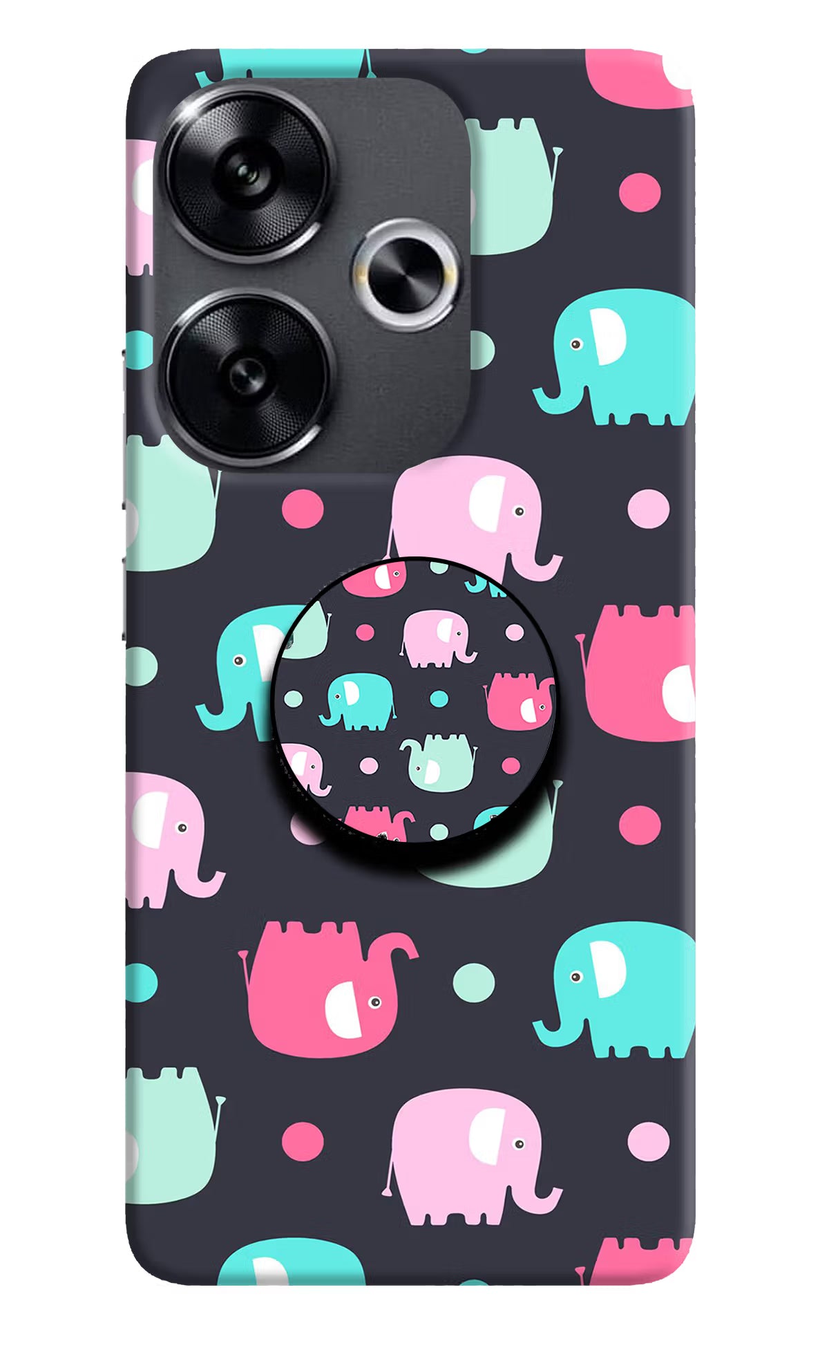 Baby Elephants Poco F6 5G Pop Case - Baby Elephants Poco F6 5G Pop Case Baby Elephants Poco F6 5G Pop Case