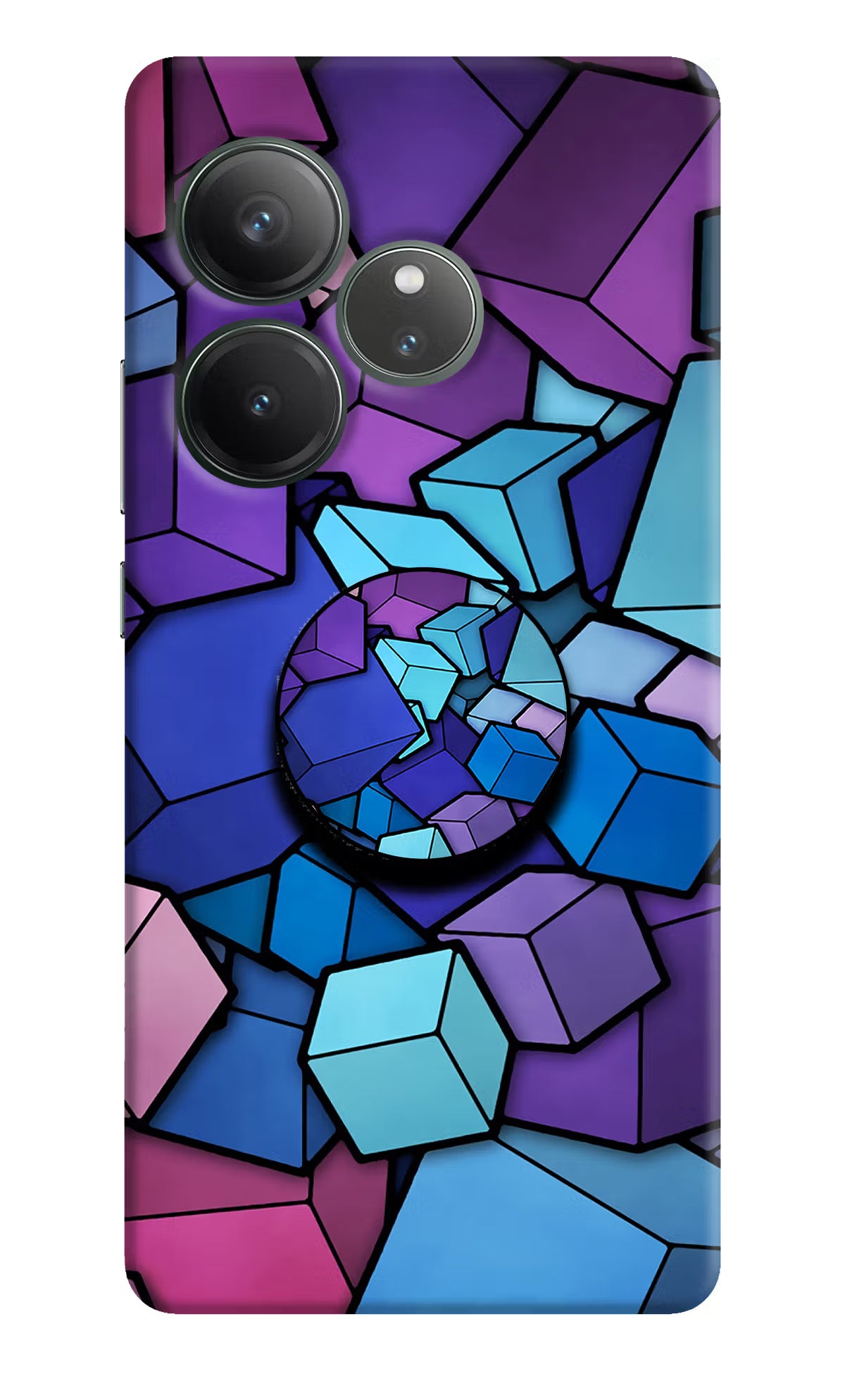 Cubic Abstract Realme GT 6 Pop Case - Cubic Abstract Realme GT 6 Pop Case Cubic Abstract Realme GT 6 Pop Case