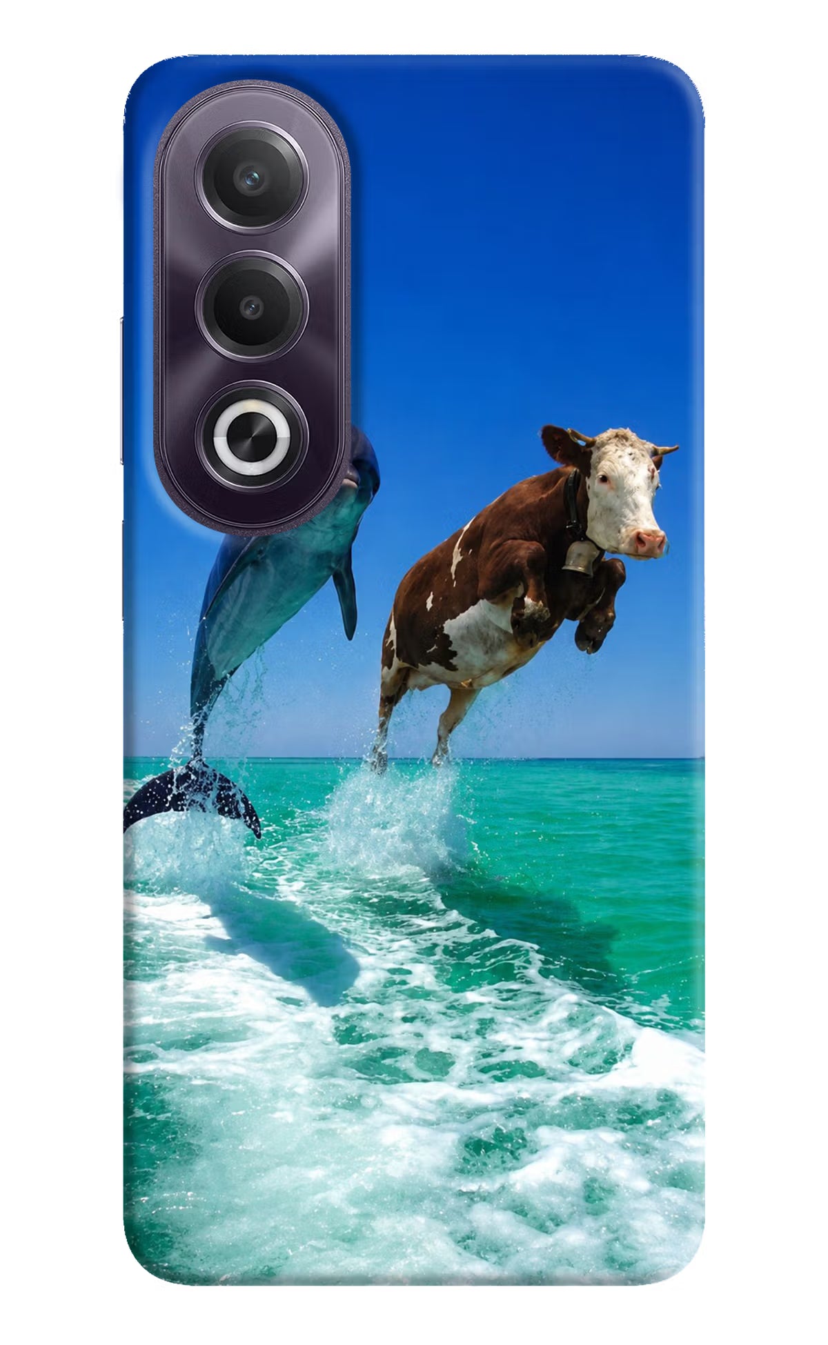 Dolphin vs Cow OPPO K12x Back Cover - Dolphin vs Cow OPPO K12x Back Cover Dolphin vs Cow OPPO K12x Back Cover