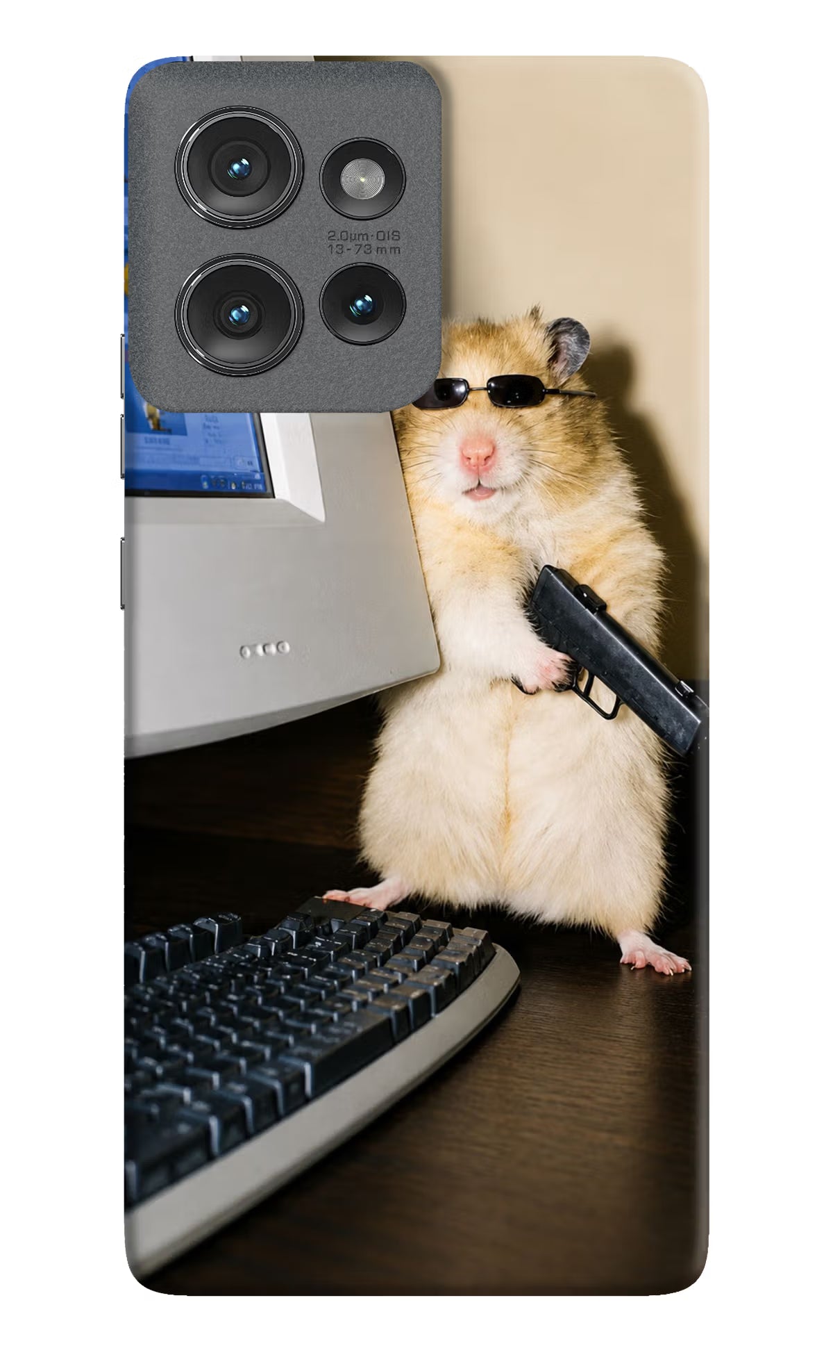Hacker Hamster Moto Edge 50 Back Cover - Hacker Hamster Moto Edge 50 Back Cover Hacker Hamster Moto Edge 50 Back Cover