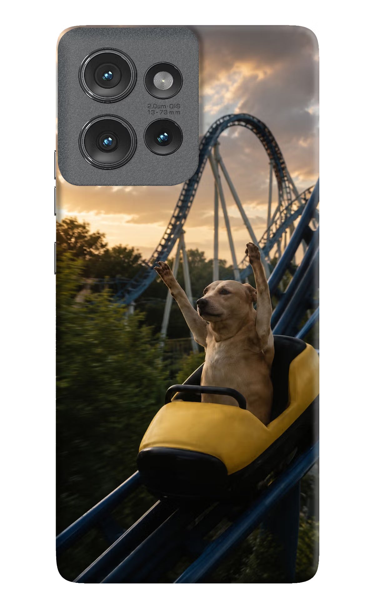 Rollercoaster Dog Moto Edge 50 Back Cover - Rollercoaster Dog Moto Edge 50 Back Cover Rollercoaster Dog Moto Edge 50 Back Cover