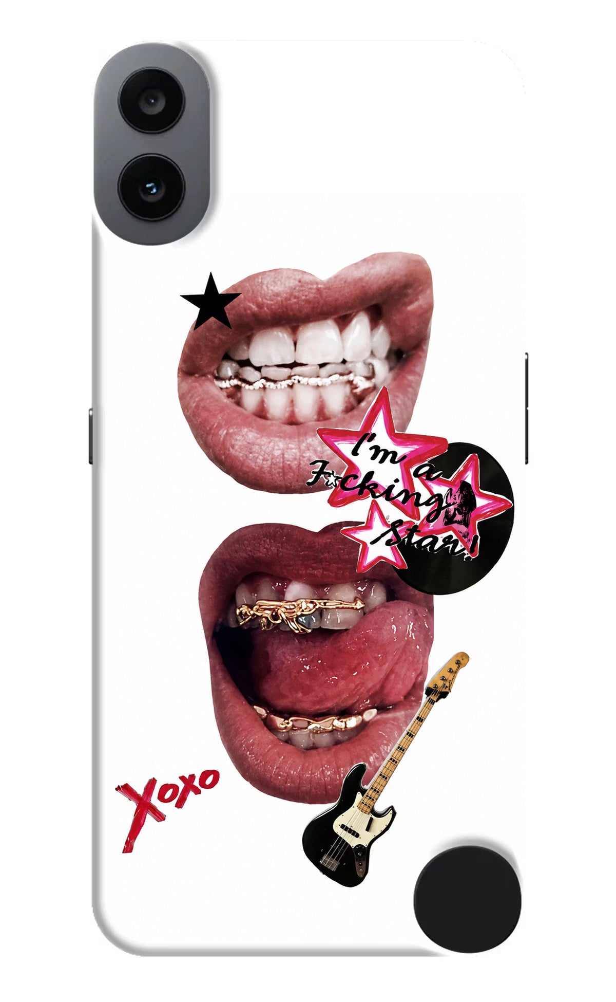 Rockstar CMF by Nothing Phone 1 Back Cover - Rockstar CMF by Nothing Phone 1 Back Cover Rockstar CMF by Nothing Phone 1 Back Cover