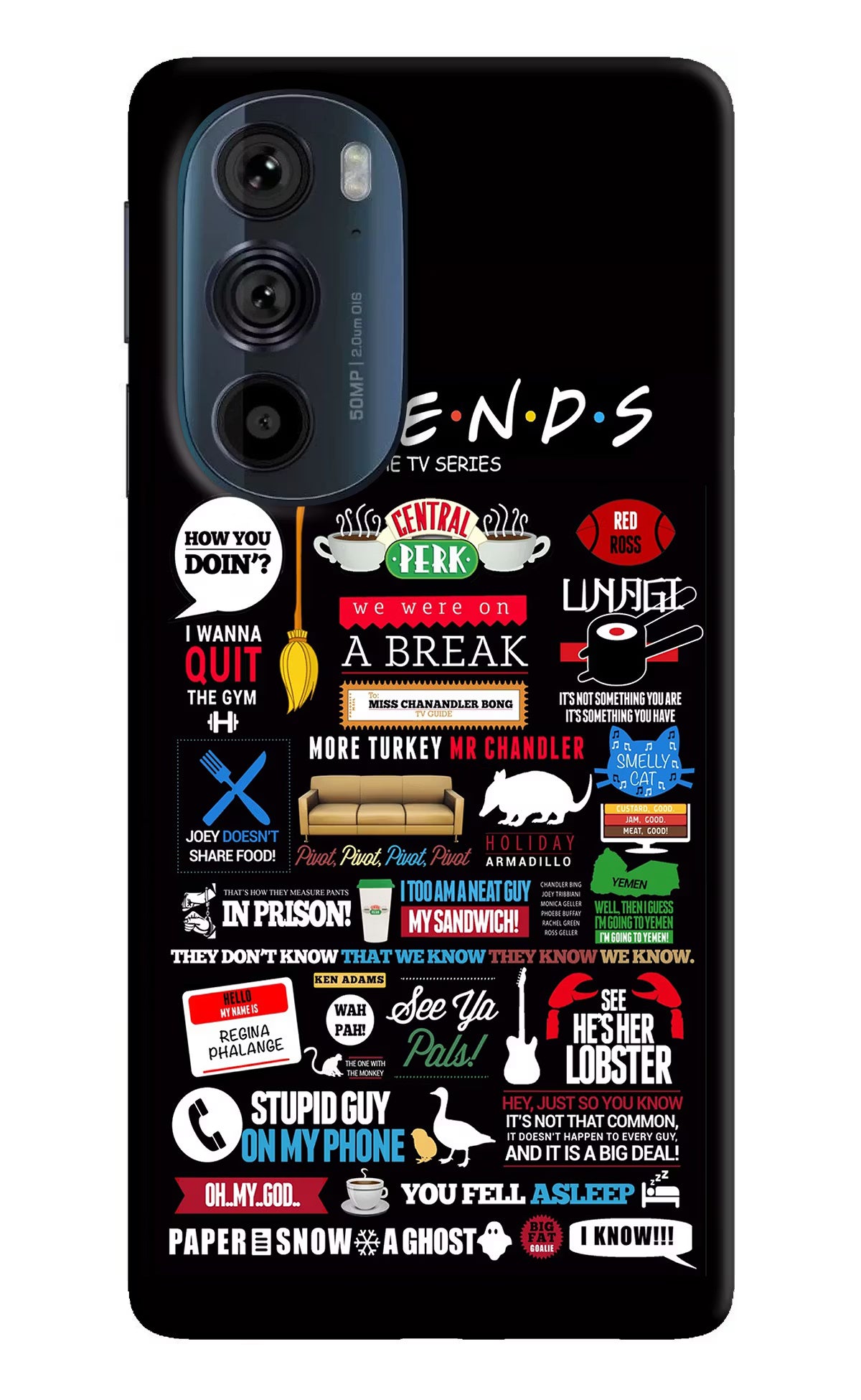 FRIENDS Moto Edge 30 Pro Back Cover - FRIENDS Moto Edge 30 Pro Hard Case Back Cover by Casekaro FRIENDS Moto Edge 30 Pro Hard Case Back Cover by Casekaro