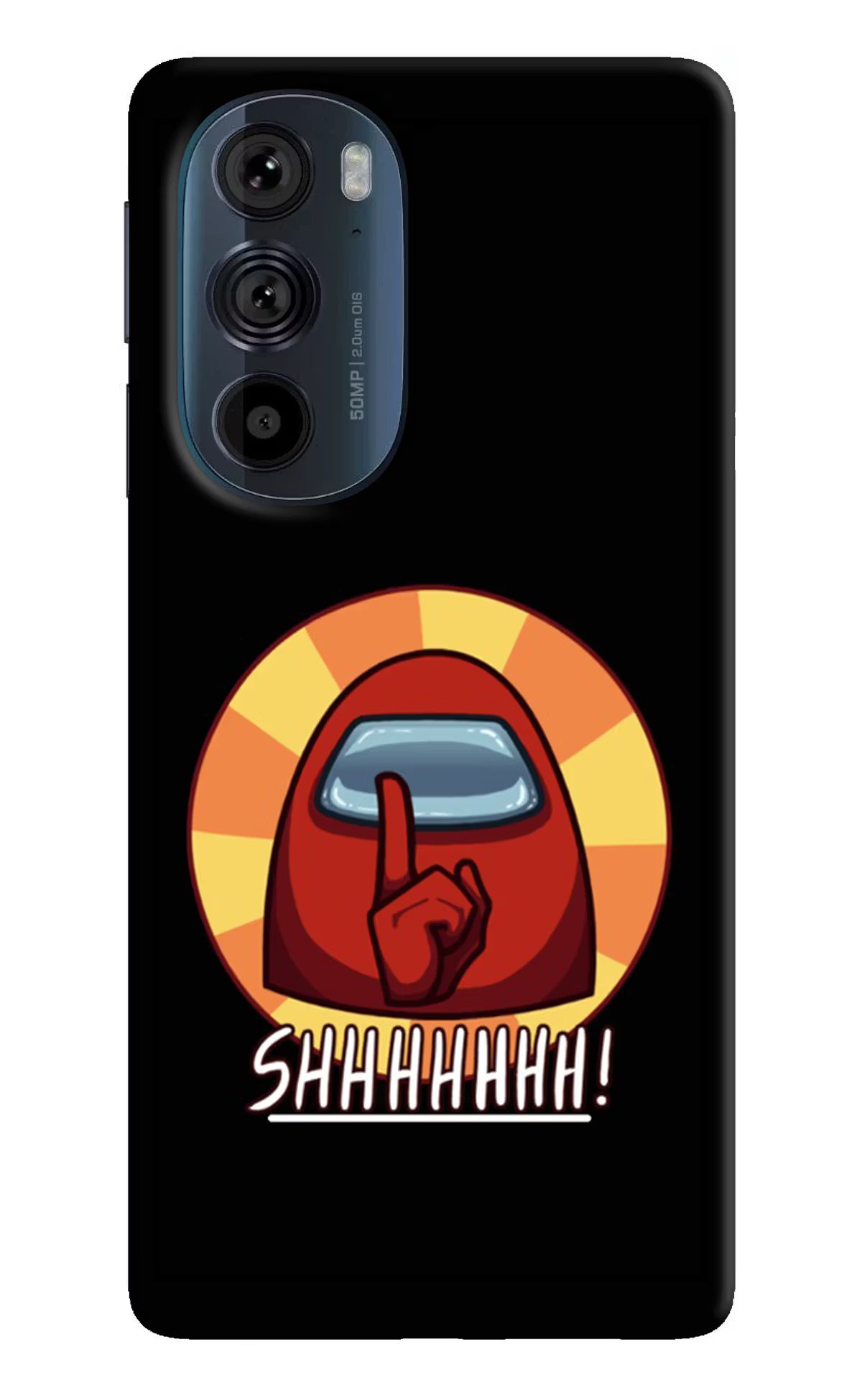 Among Us Shhh! Moto Edge 30 Pro Back Cover - Among Us Shhh! Moto Edge 30 Pro Hard Case Back Cover by Casekaro Among Us Shhh! Moto Edge 30 Pro Hard Case Back Cover by Casekaro