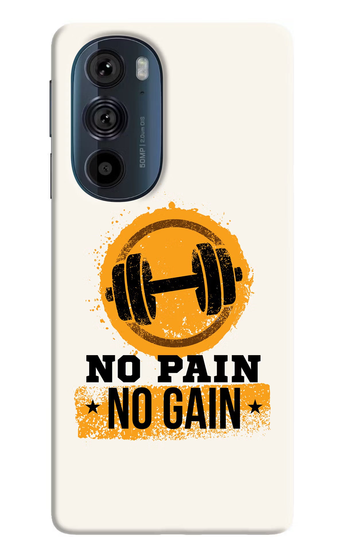 No Pain No Gain Moto Edge 30 Pro Back Cover - No Pain No Gain Moto Edge 30 Pro Hard Case Back Cover by Casekaro No Pain No Gain Moto Edge 30 Pro Hard Case Back Cover by Casekaro
