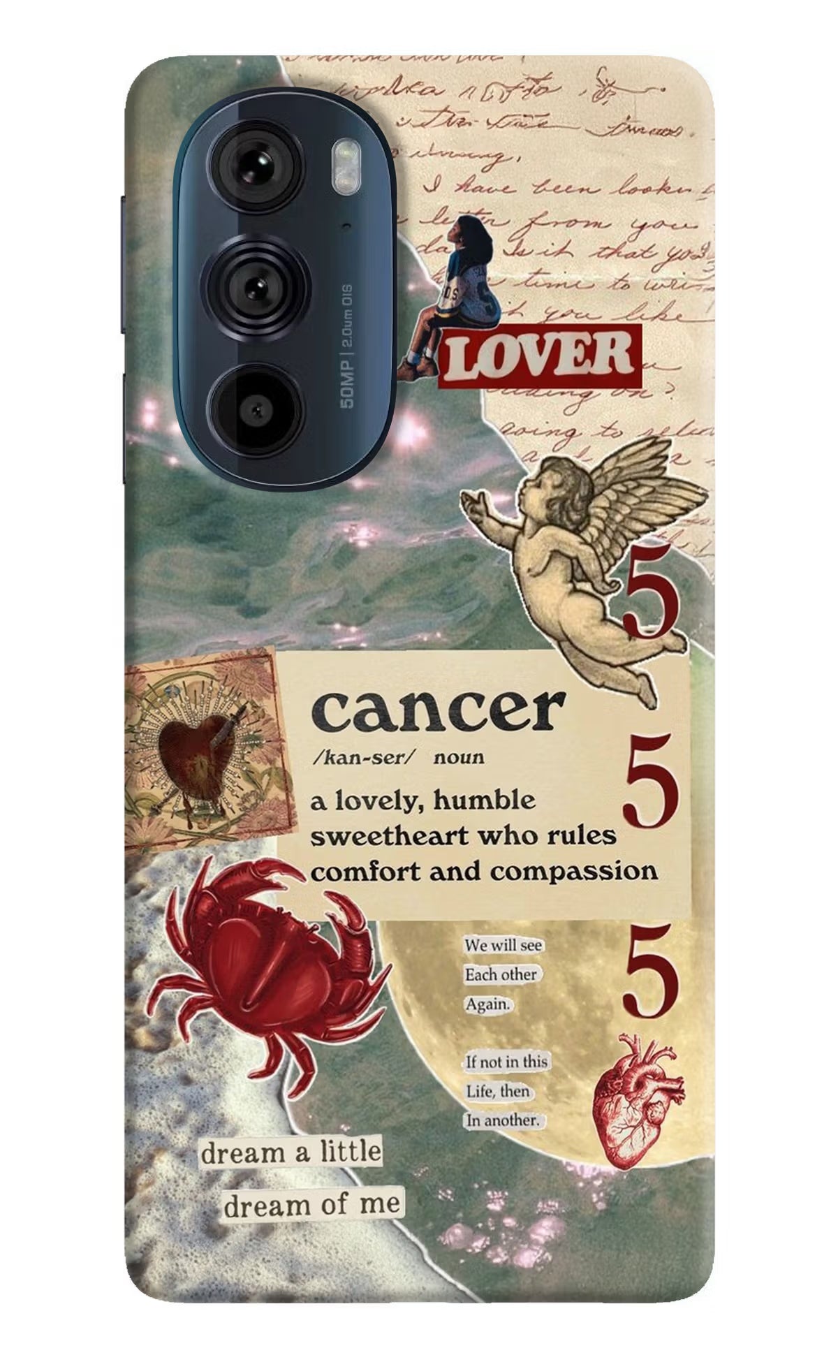 Cancer Zodiac Moto Edge 30 Pro Back Cover - Cancer Zodiac Moto Edge 30 Pro Hard Case Back Cover by Casekaro Cancer Zodiac Moto Edge 30 Pro Hard Case Back Cover by Casekaro