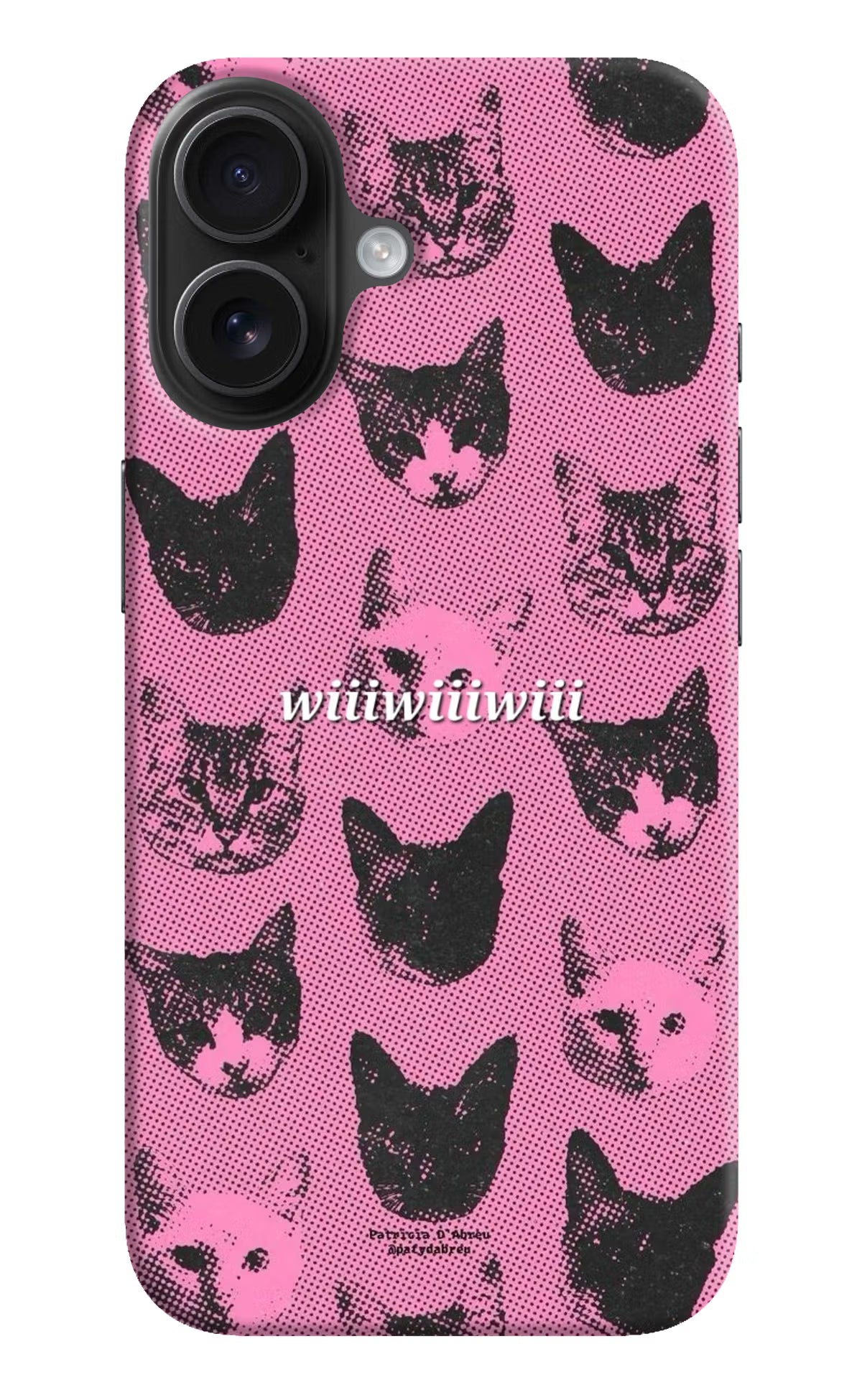 Pink Cats iPhone 16 Back Cover - Pink Cats iPhone 16 Back Cover Pink Cats iPhone 16 Back Cover