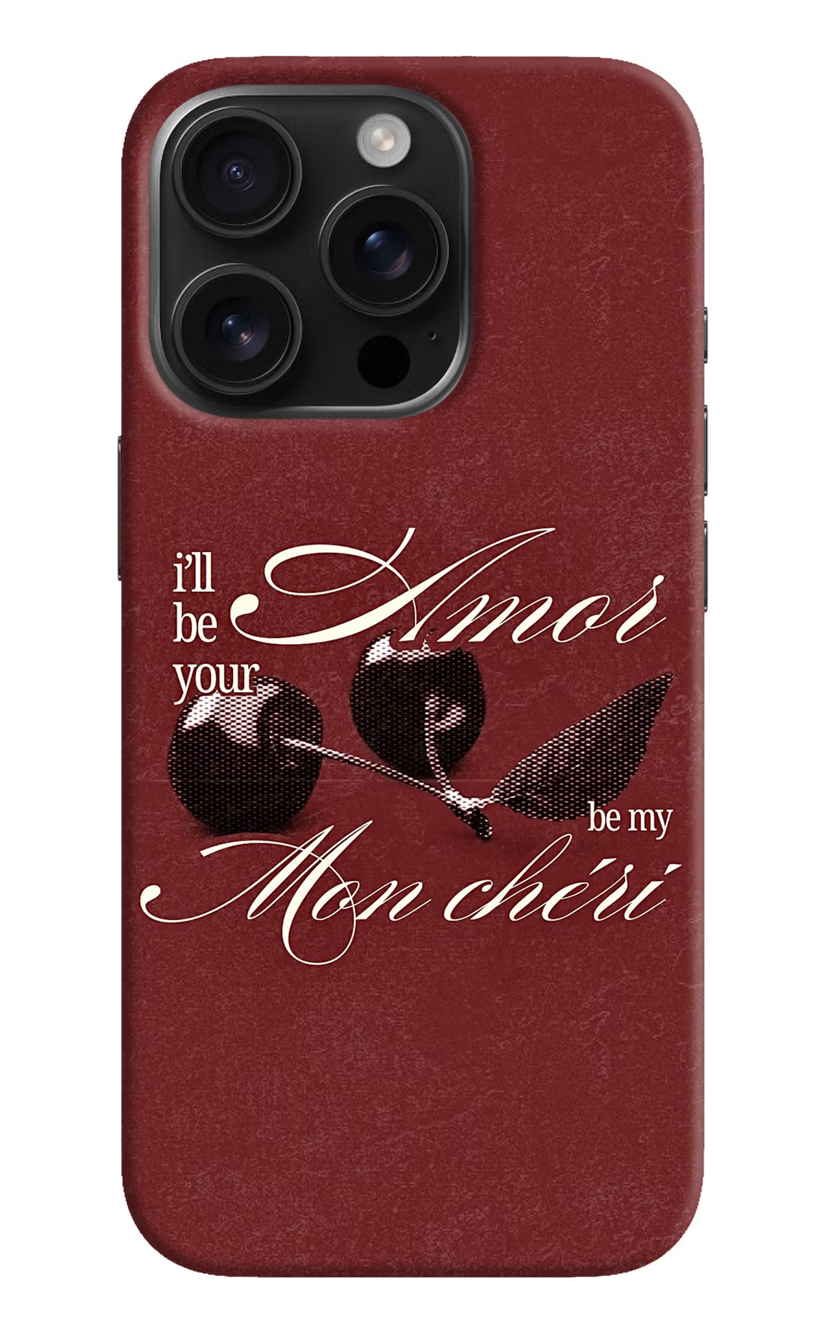 Velvet Cherry iPhone 16 Pro Back Cover - Velvet Cherry iPhone 16 Pro Back Cover Velvet Cherry iPhone 16 Pro Back Cover