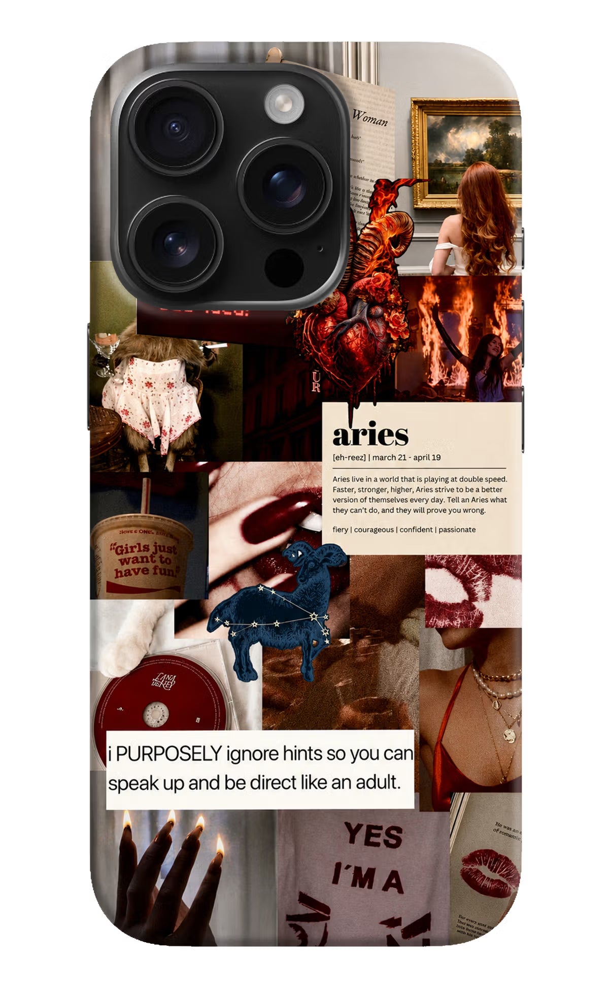 Zodiac Aries iPhone 16 Pro Max Back Cover - Zodiac Aries iPhone 16 Pro Max Back Cover Zodiac Aries iPhone 16 Pro Max Back Cover