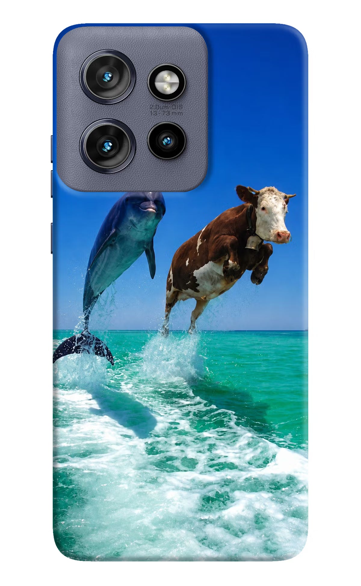 Dolphin vs Cow Moto Edge 50 Neo Back Cover - Dolphin vs Cow Moto Edge 50 Neo Back Cover Dolphin vs Cow Moto Edge 50 Neo Back Cover
