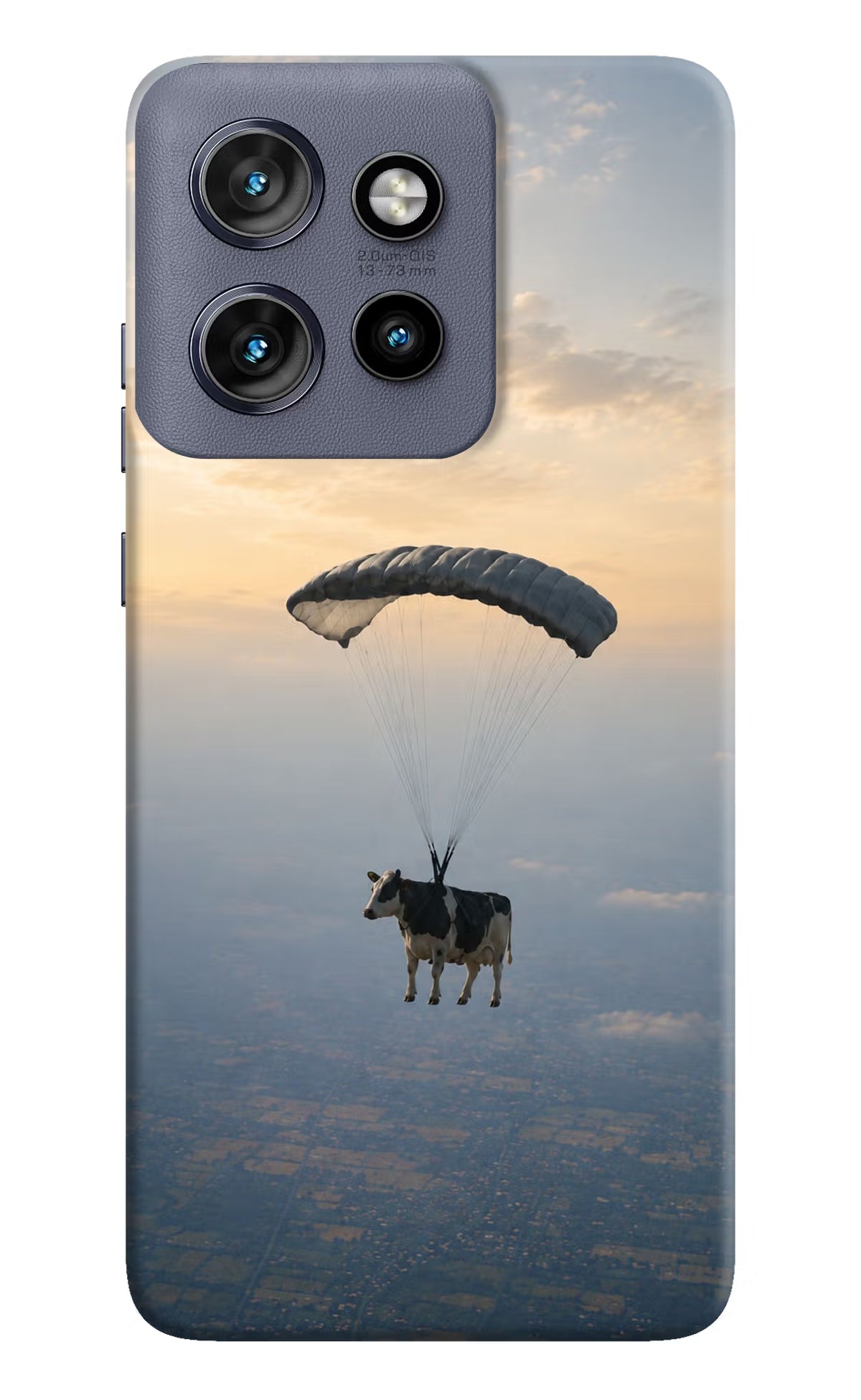 Skydiving Cow Moto Edge 50 Neo Back Cover - Skydiving Cow Moto Edge 50 Neo Back Cover Skydiving Cow Moto Edge 50 Neo Back Cover