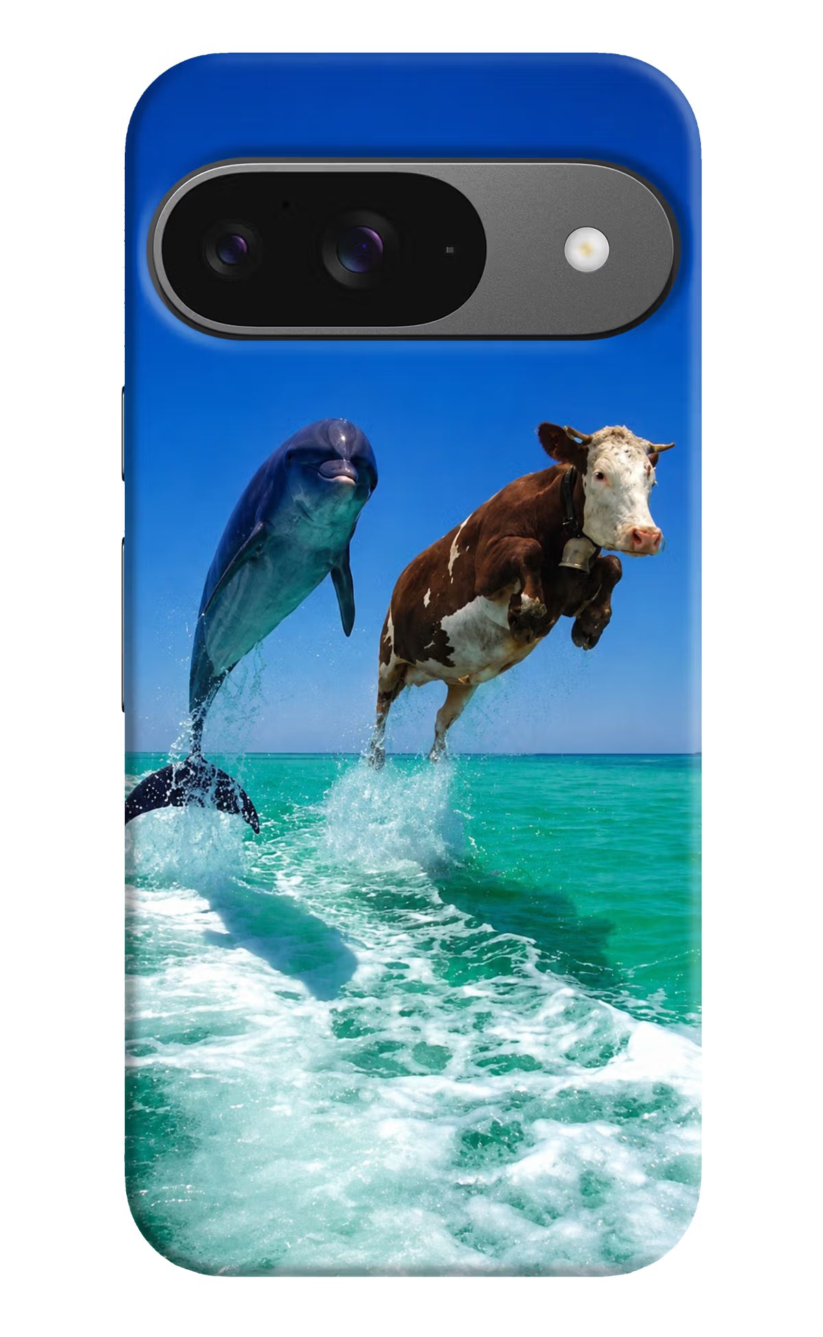 Dolphin vs Cow Google Pixel 9 Back Cover - Dolphin vs Cow Google Pixel 9 Back Cover Dolphin vs Cow Google Pixel 9 Back Cover