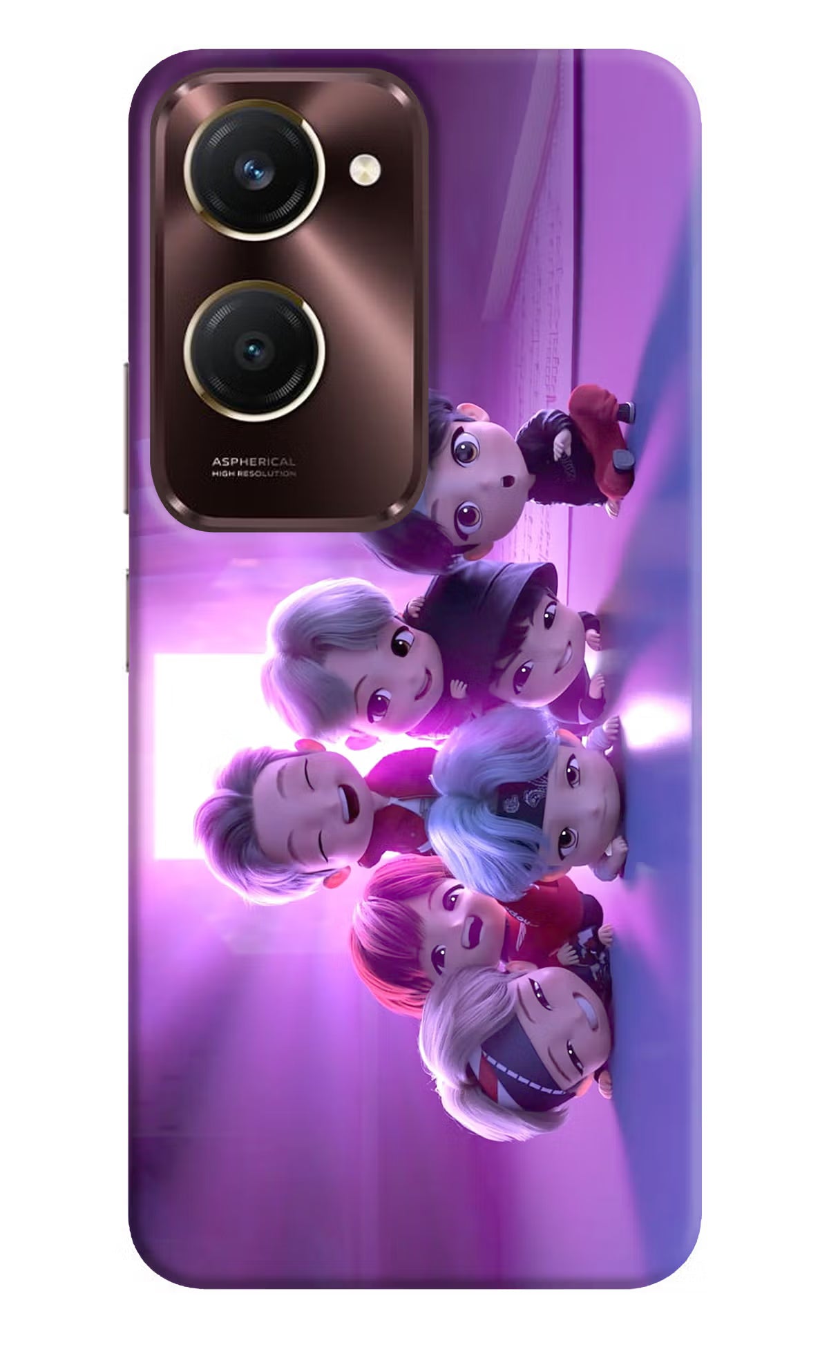 BTS Chibi iQOO Z9 Lite 5G Back Cover - BTS Chibi iQOO Z9 Lite 5G Back Cover BTS Chibi iQOO Z9 Lite 5G Back Cover