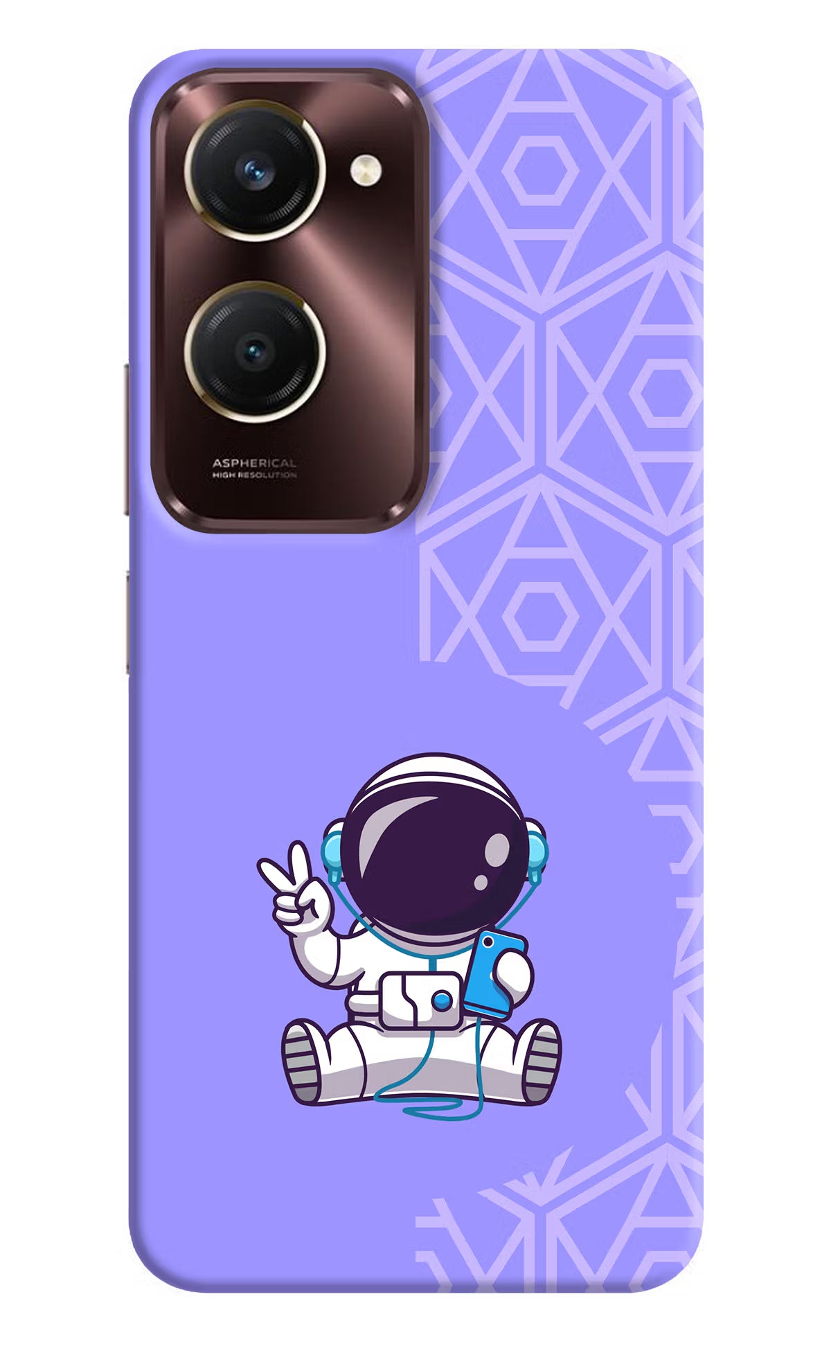 Cute Astronaut Chilling iQOO Z9 Lite 5G Back Cover - Cute Astronaut Chilling iQOO Z9 Lite 5G Back Cover Cute Astronaut Chilling iQOO Z9 Lite 5G Back Cover