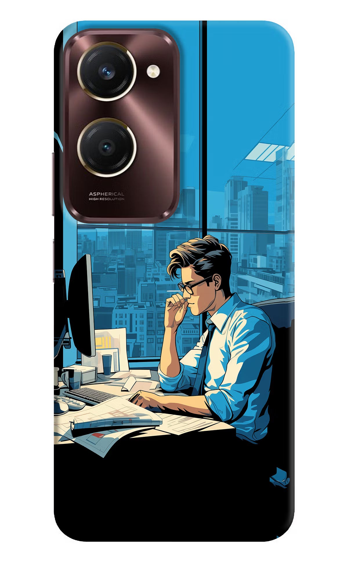 Focused Hustler (AI Generated) iQOO Z9 Lite 5G Back Cover - Focused Hustler (AI Generated) iQOO Z9 Lite 5G Back Cover Focused Hustler (AI Generated) iQOO Z9 Lite 5G Back Cover