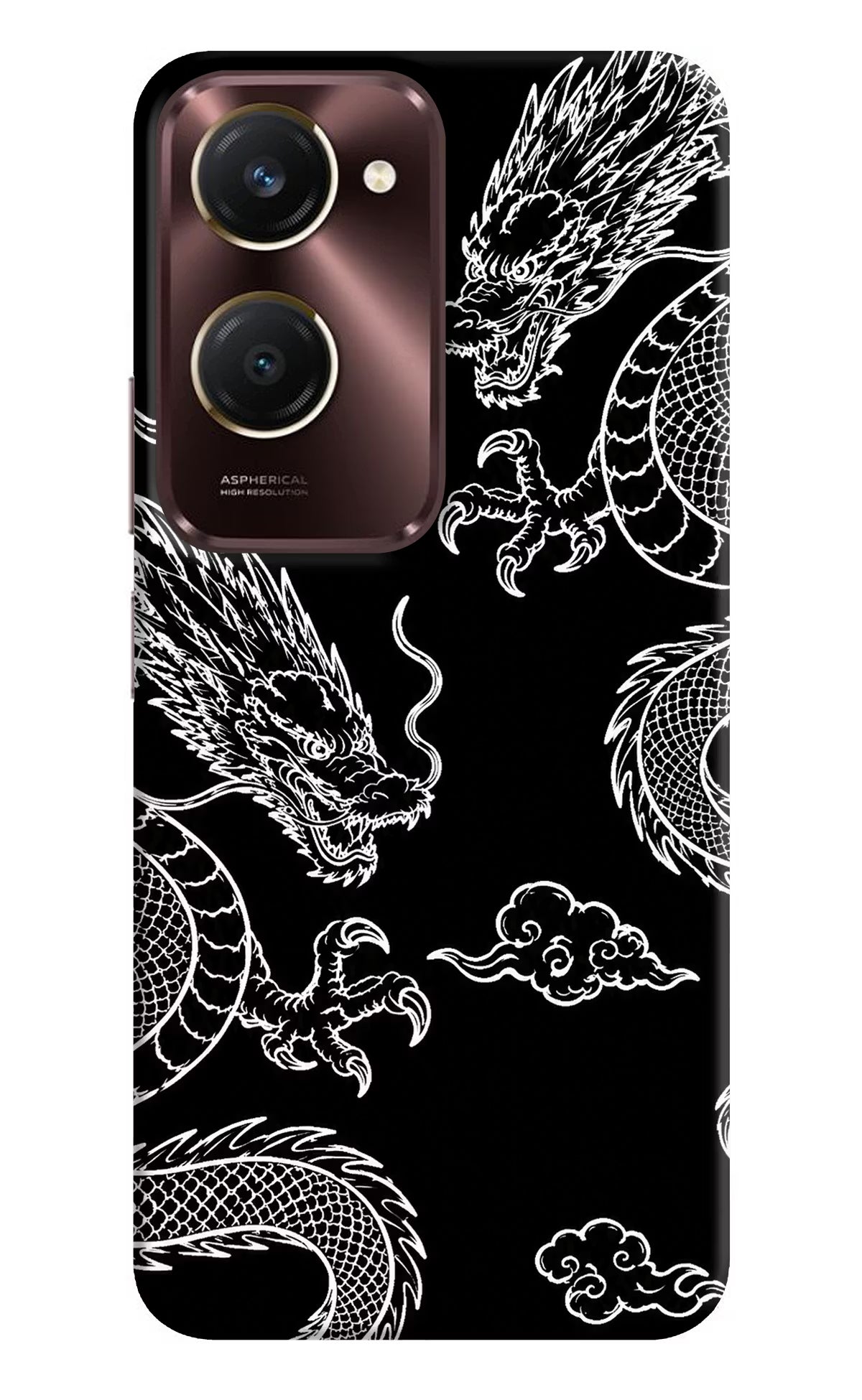 Twin Dragons iQOO Z9 Lite 5G Back Cover - Twin Dragons iQOO Z9 Lite 5G Hard Case Back Cover by Casekaro Twin Dragons iQOO Z9 Lite 5G Hard Case Back Cover by Casekaro