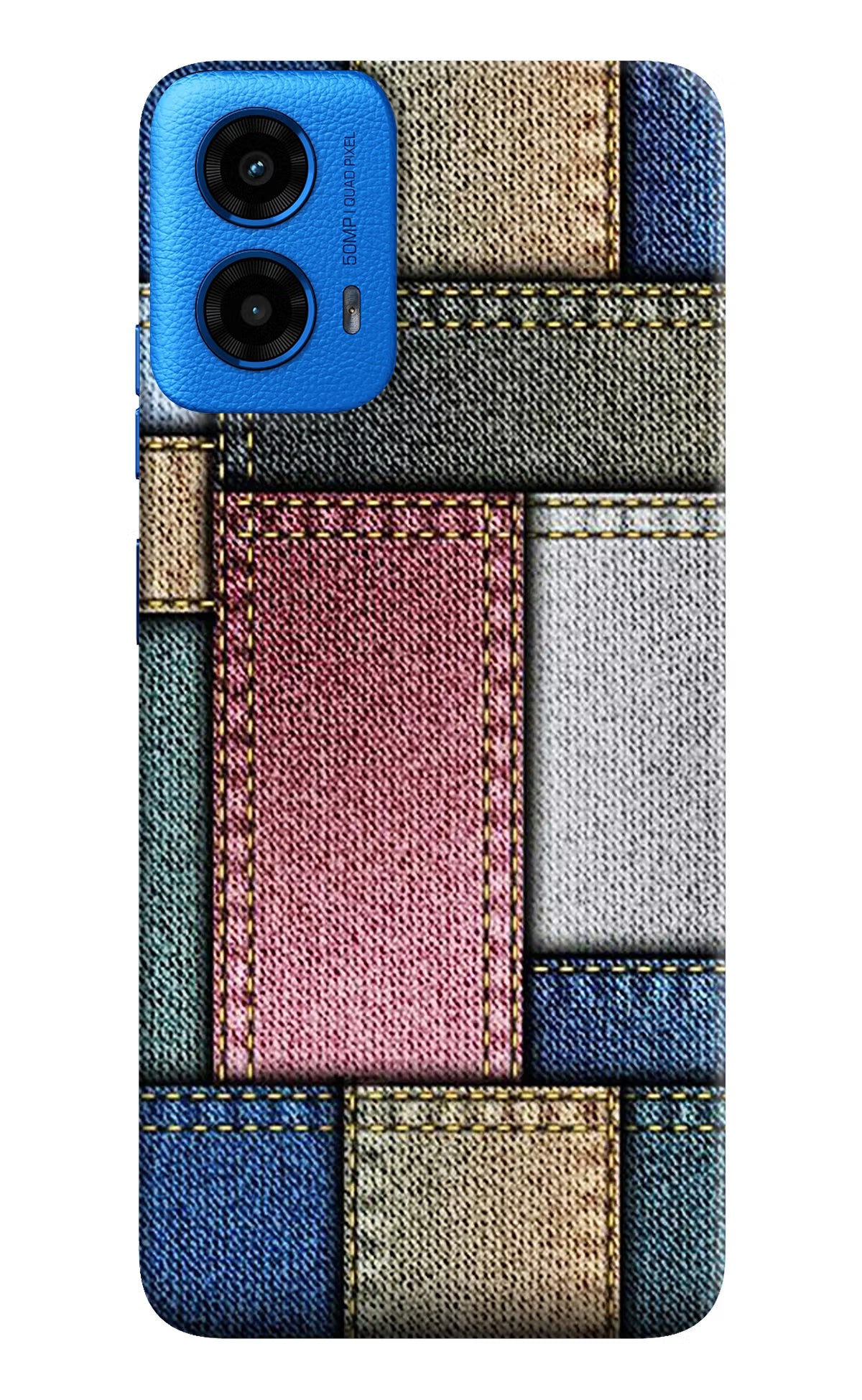 Multicolor Jeans Moto G45 Hard Case Back Cover by Casekaro