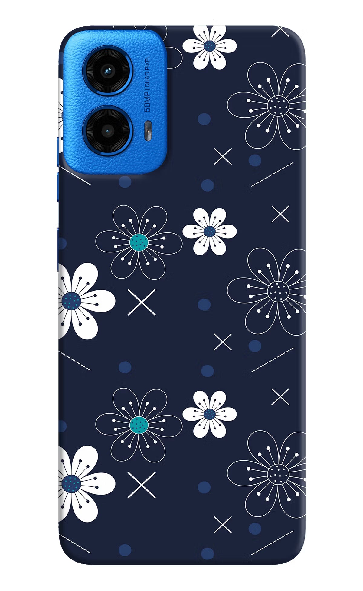 Flowers Moto G45 Hard Case Back Cover by Casekaro