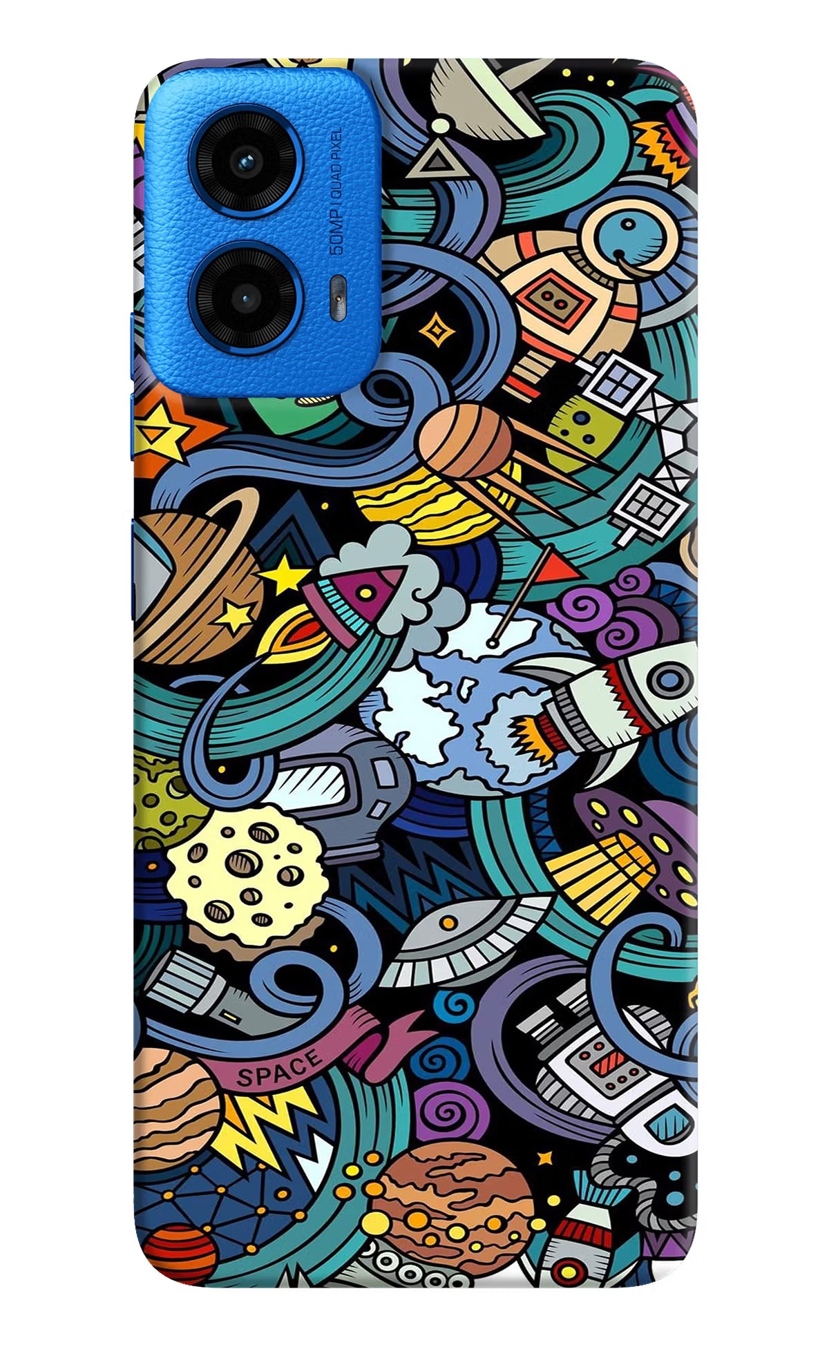 Space Abstract Moto G45 Hard Case Back Cover by Casekaro