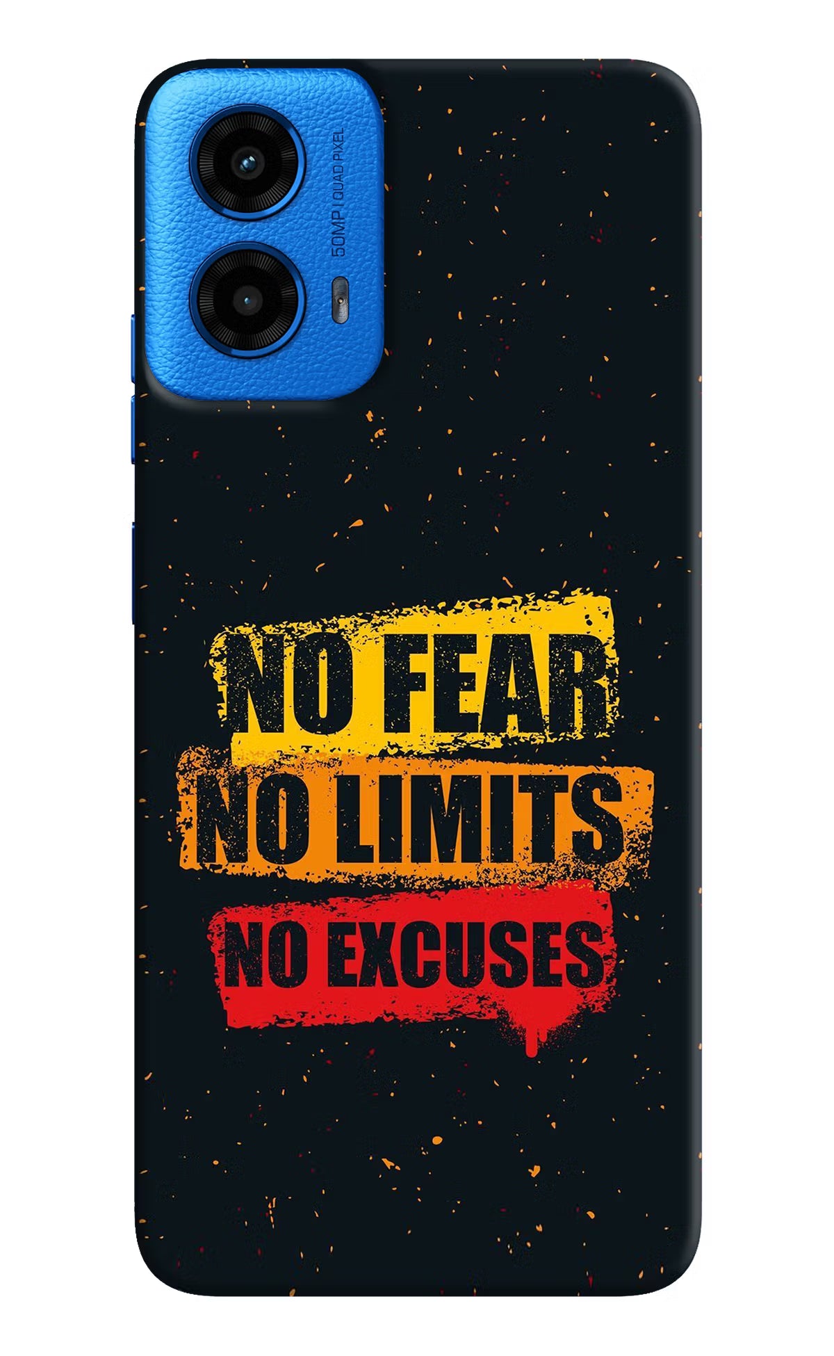 No Fear No Limits No Excuse Moto G45 Hard Case Back Cover by Casekaro