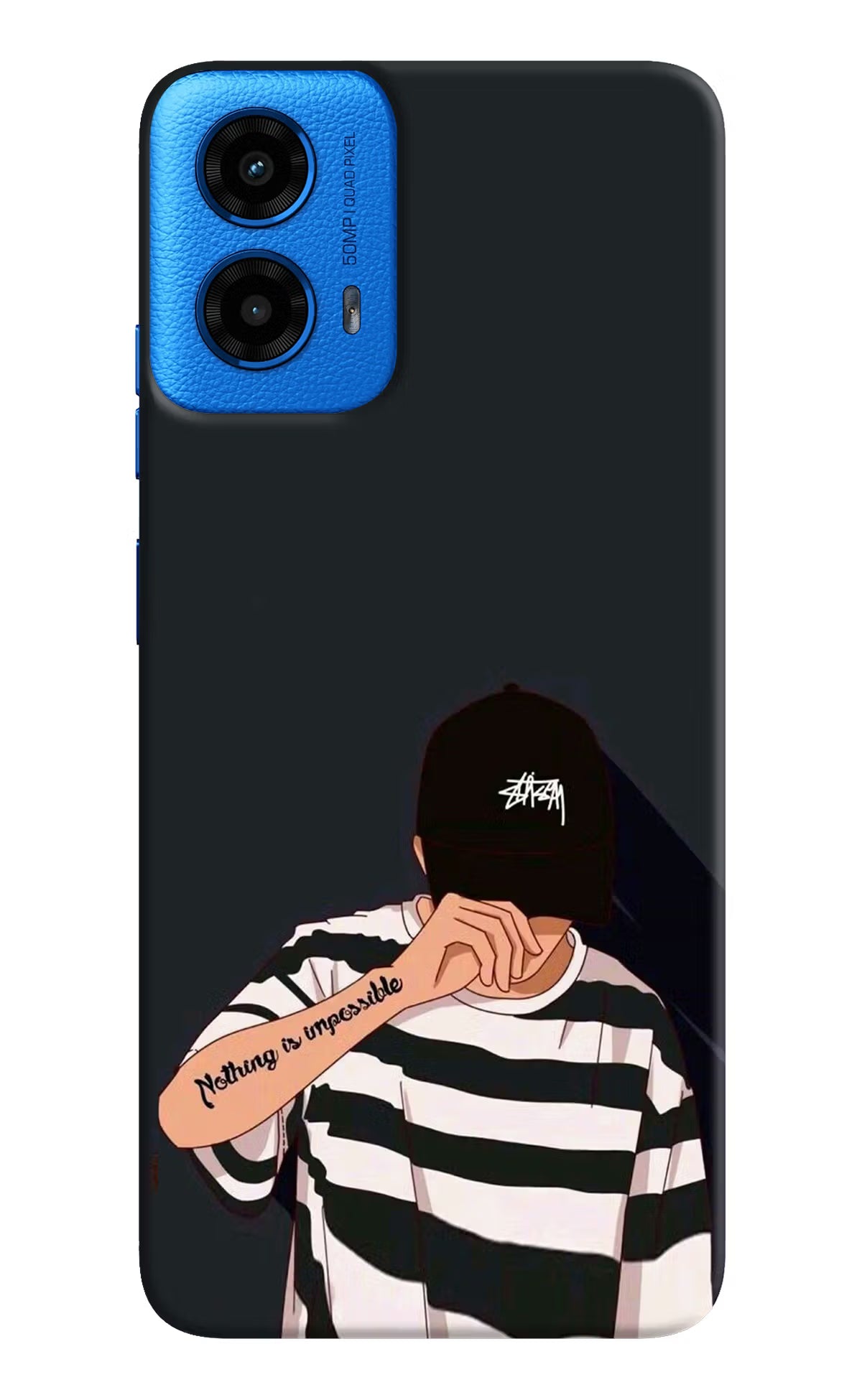 Aesthetic Boy Moto G45 Back Cover - Aesthetic Boy Moto G45 Hard Case Back Cover by Casekaro Aesthetic Boy Moto G45 Hard Case Back Cover by Casekaro