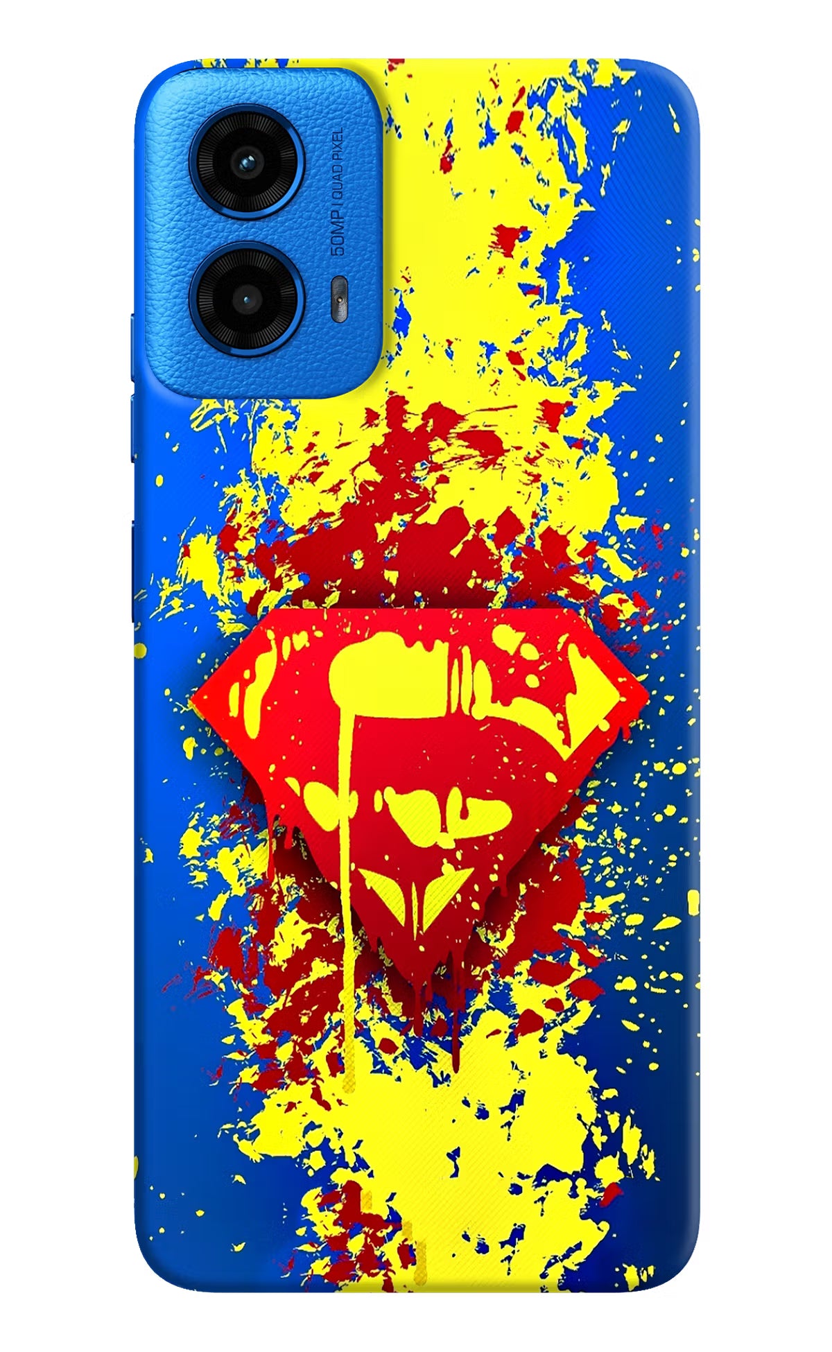 Superman logo Moto G45 Back Cover - Superman logo Moto G45 Hard Case Back Cover by Casekaro Superman logo Moto G45 Hard Case Back Cover by Casekaro